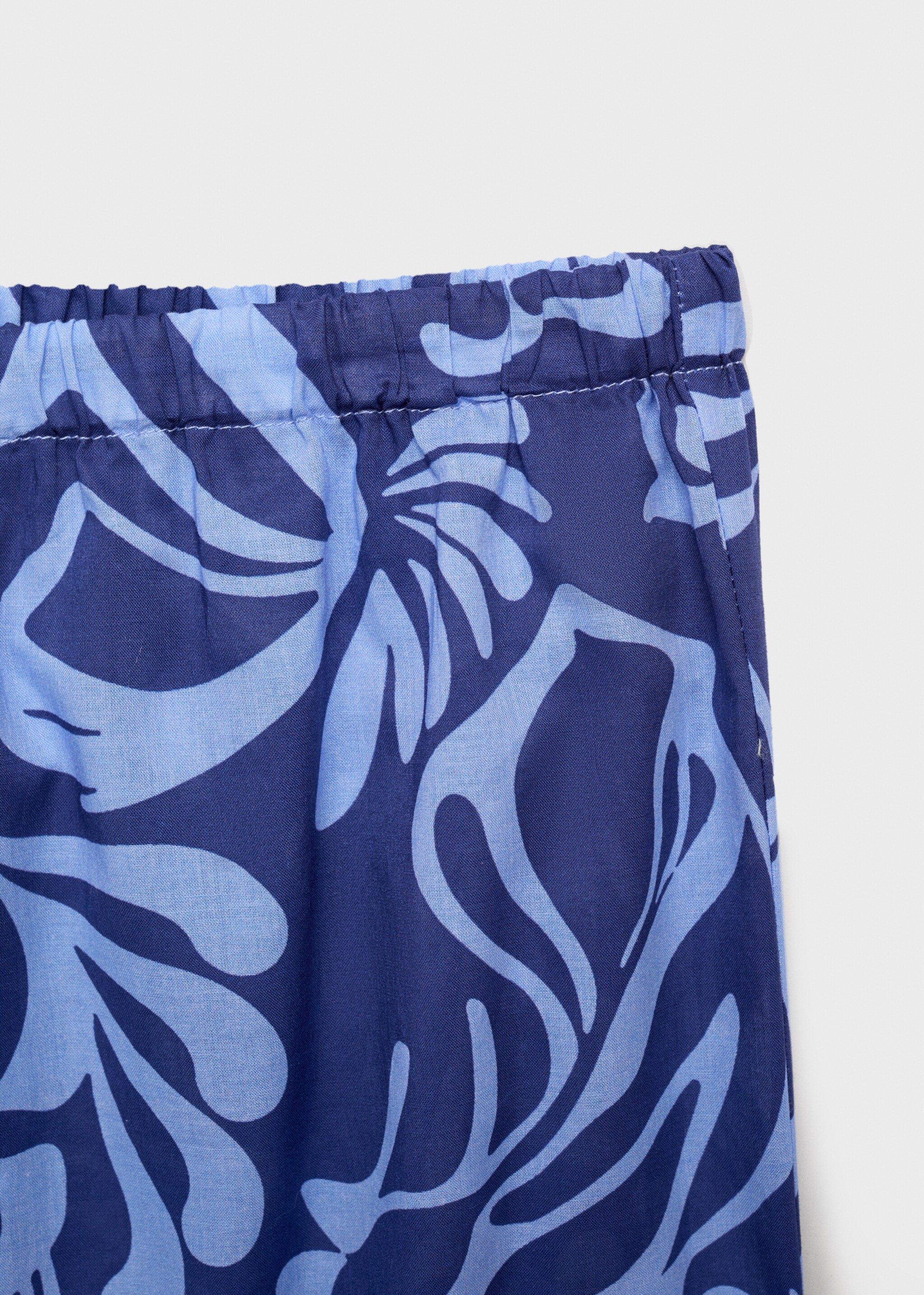 Cotton two-tone printed trousers - Details of the article 8