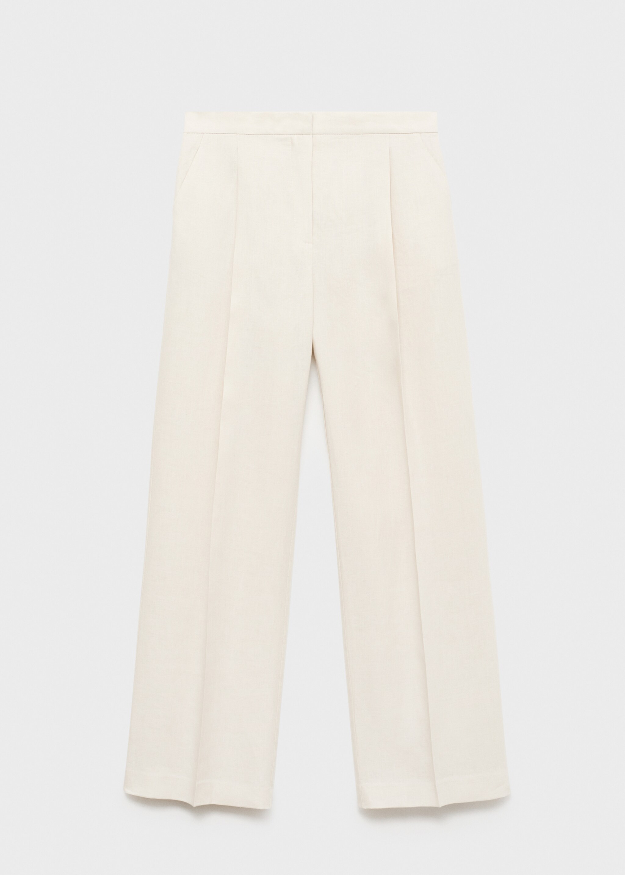 Pleated linen trousers - Article without model