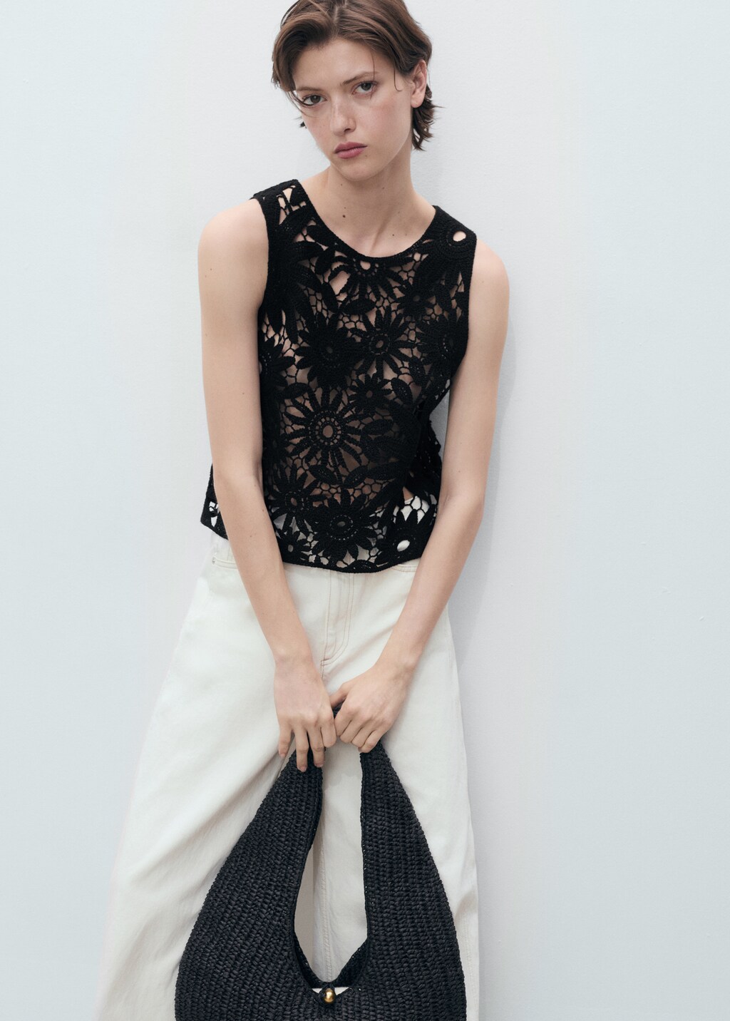 Crochet knitted top