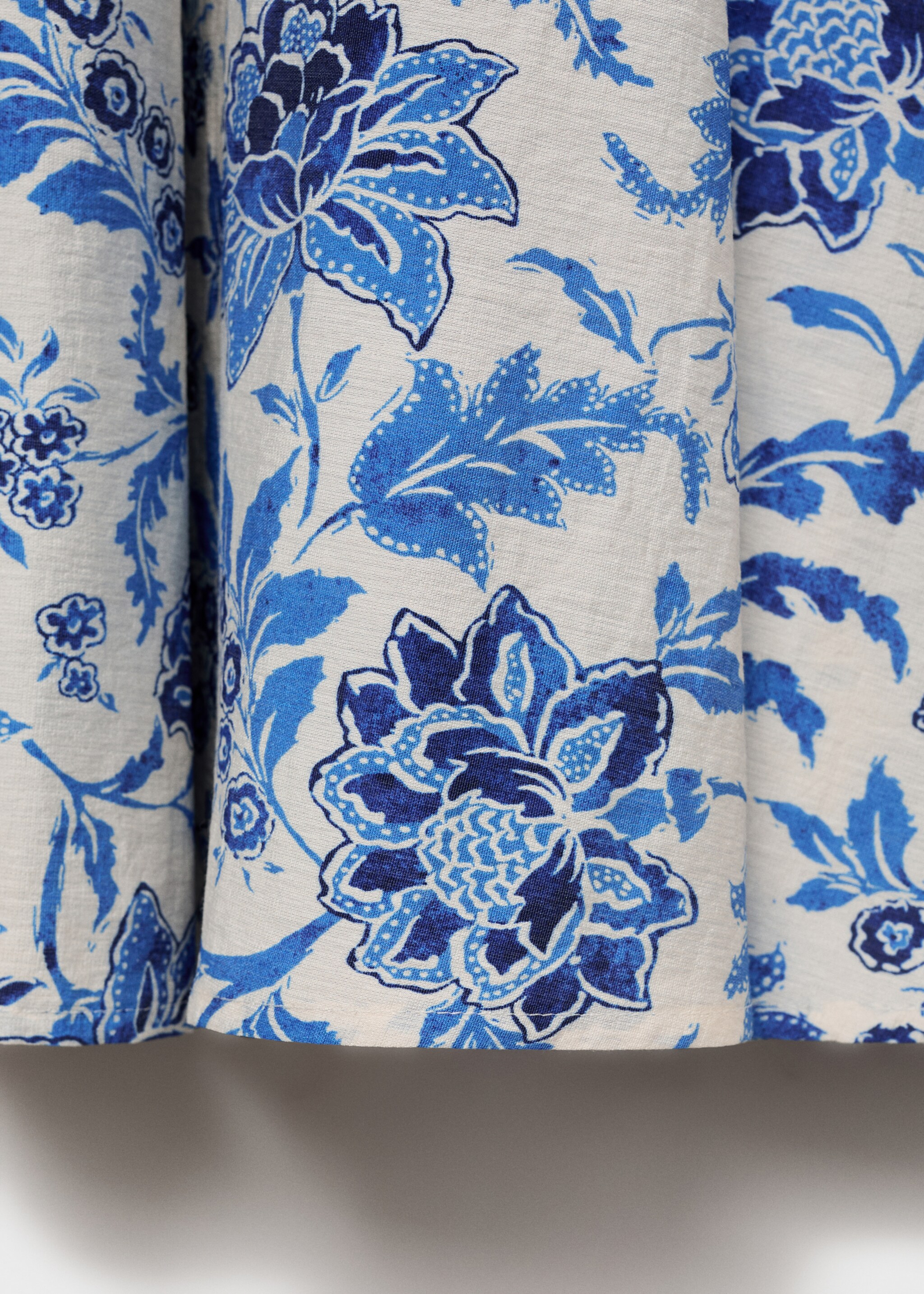 Long floral flared skirt - Details of the article 0