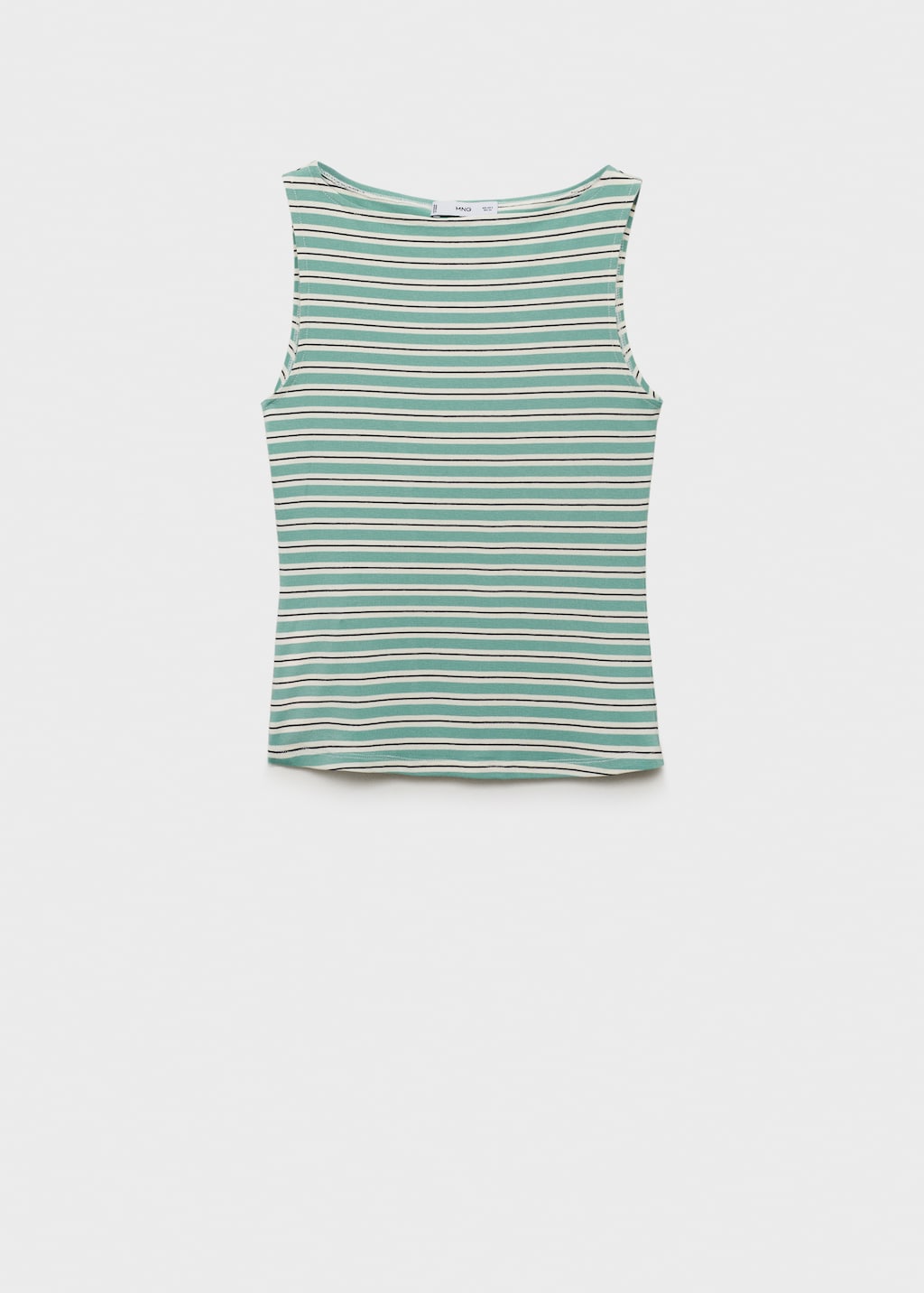 Striped boat-neck top - image 5