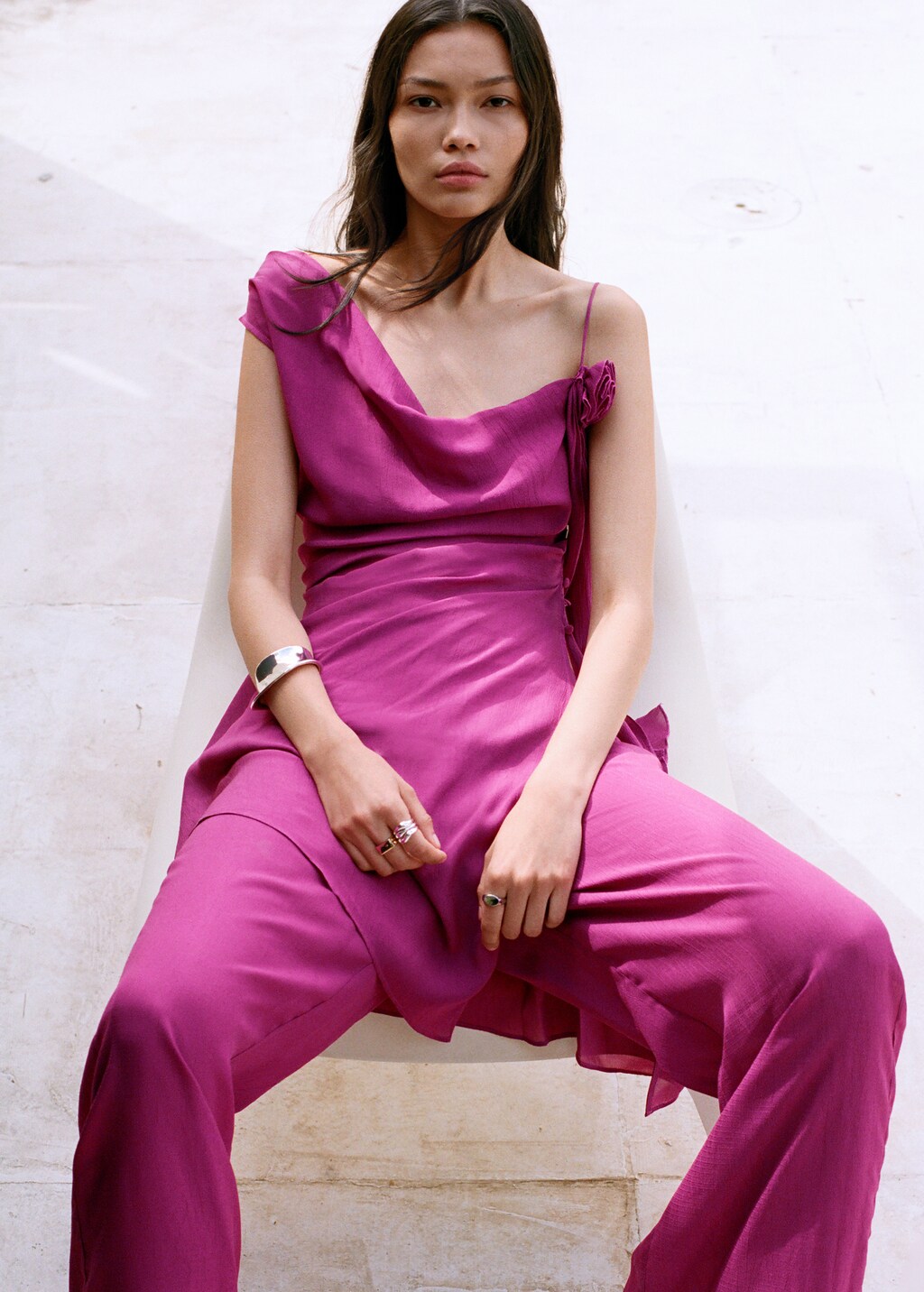 Flowy straight-fit pants