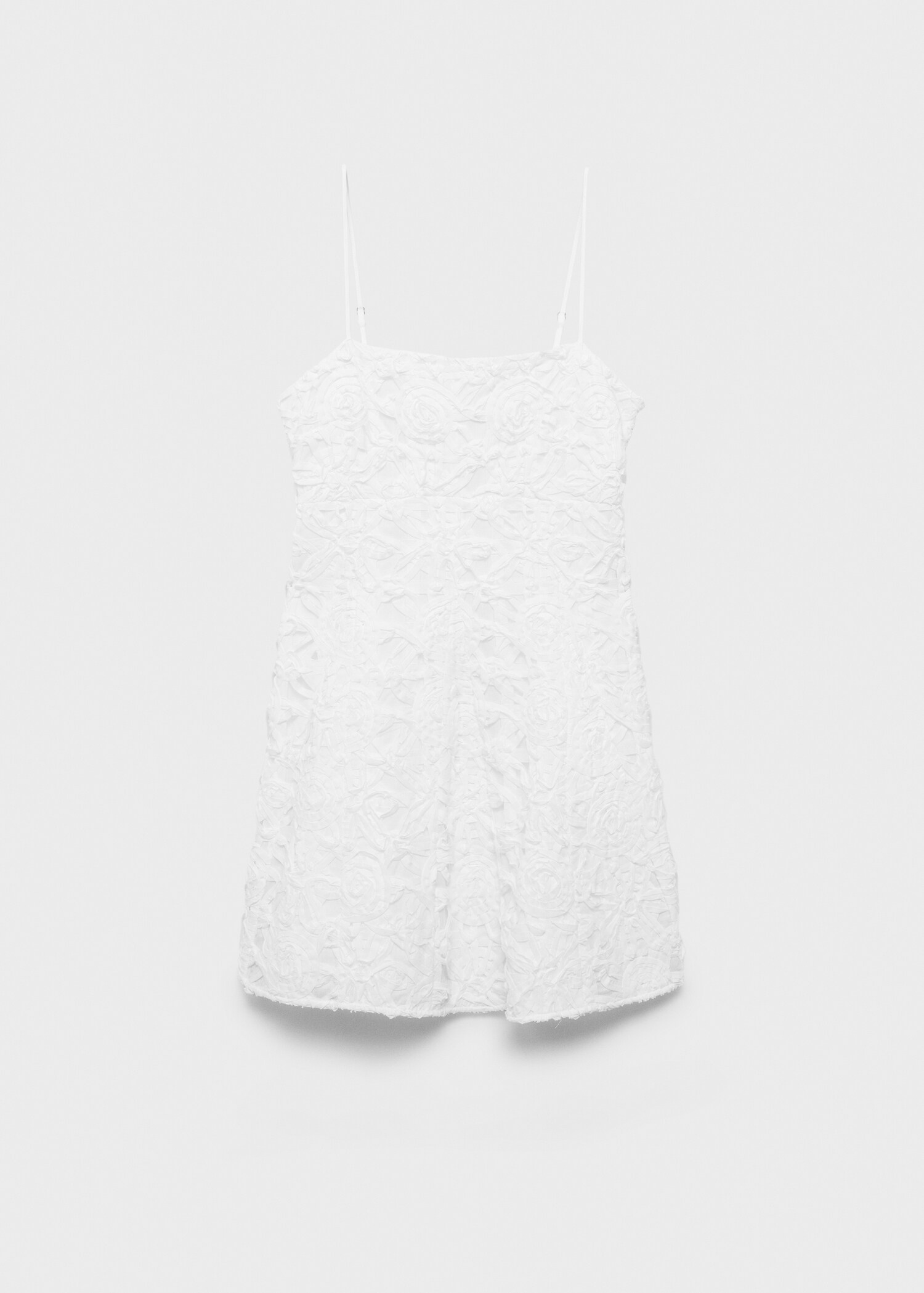 Short floral textured dress - Article without model