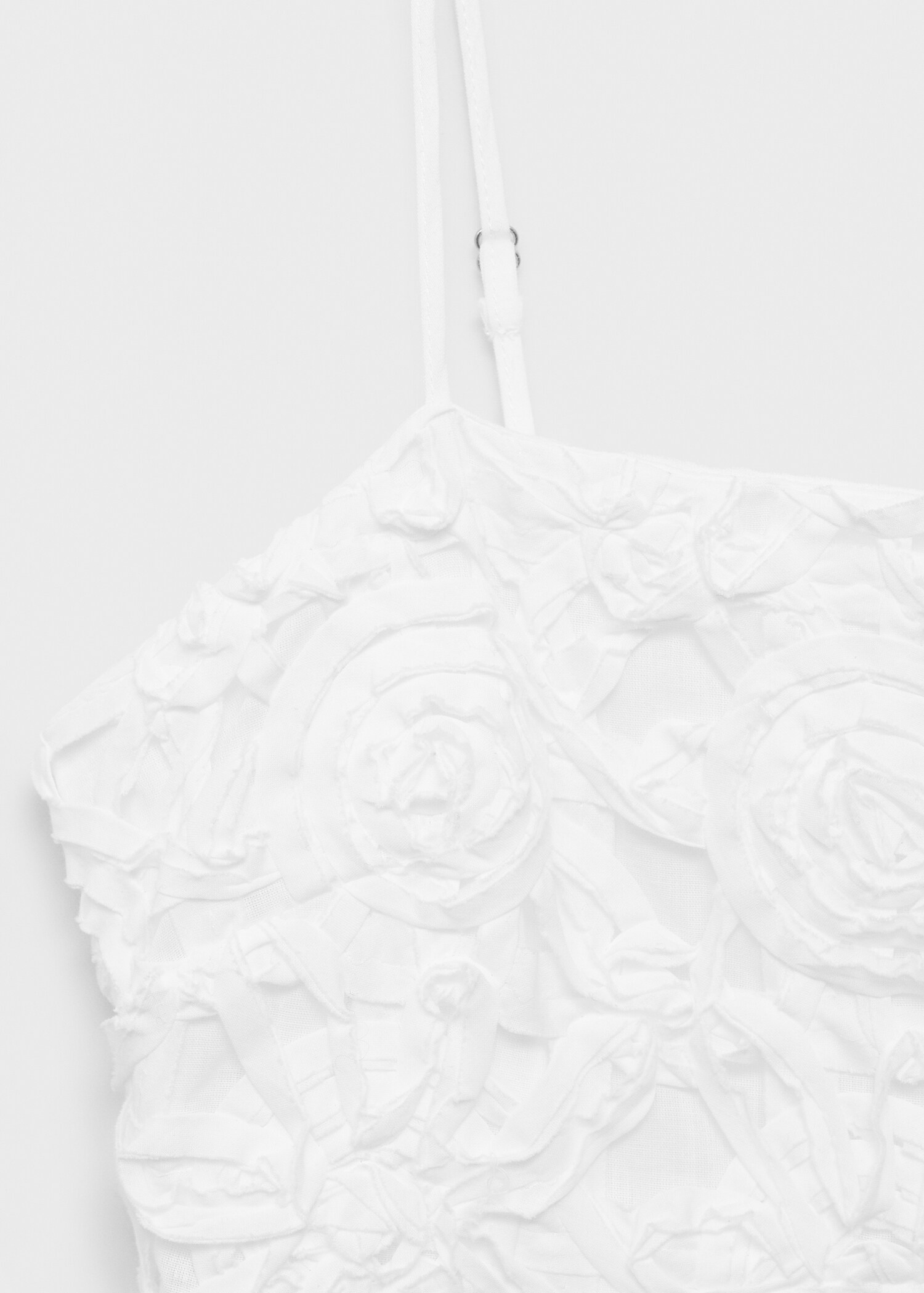 Short floral textured dress - Details of the article 8