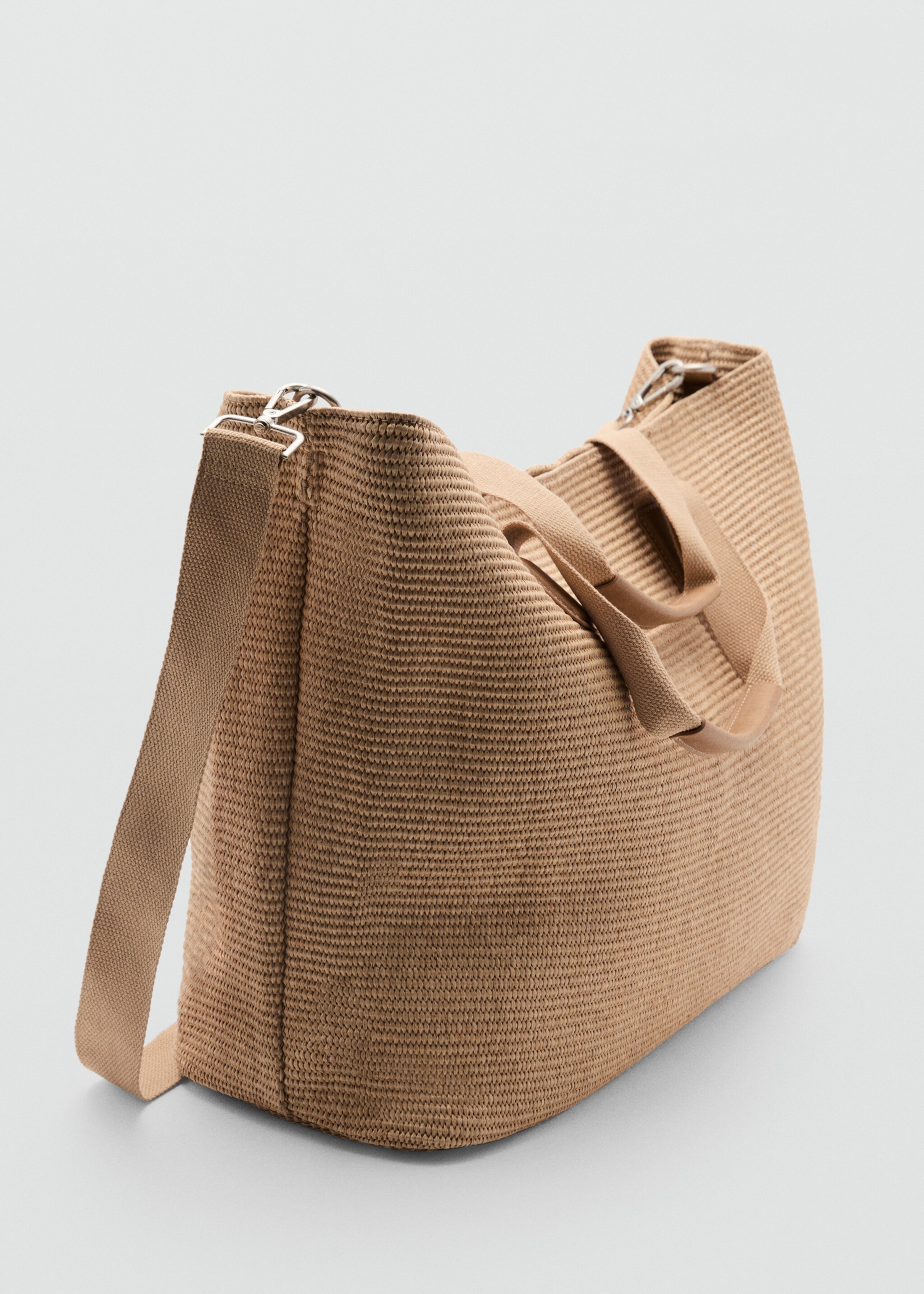 Raffia tote bag - Medium plane