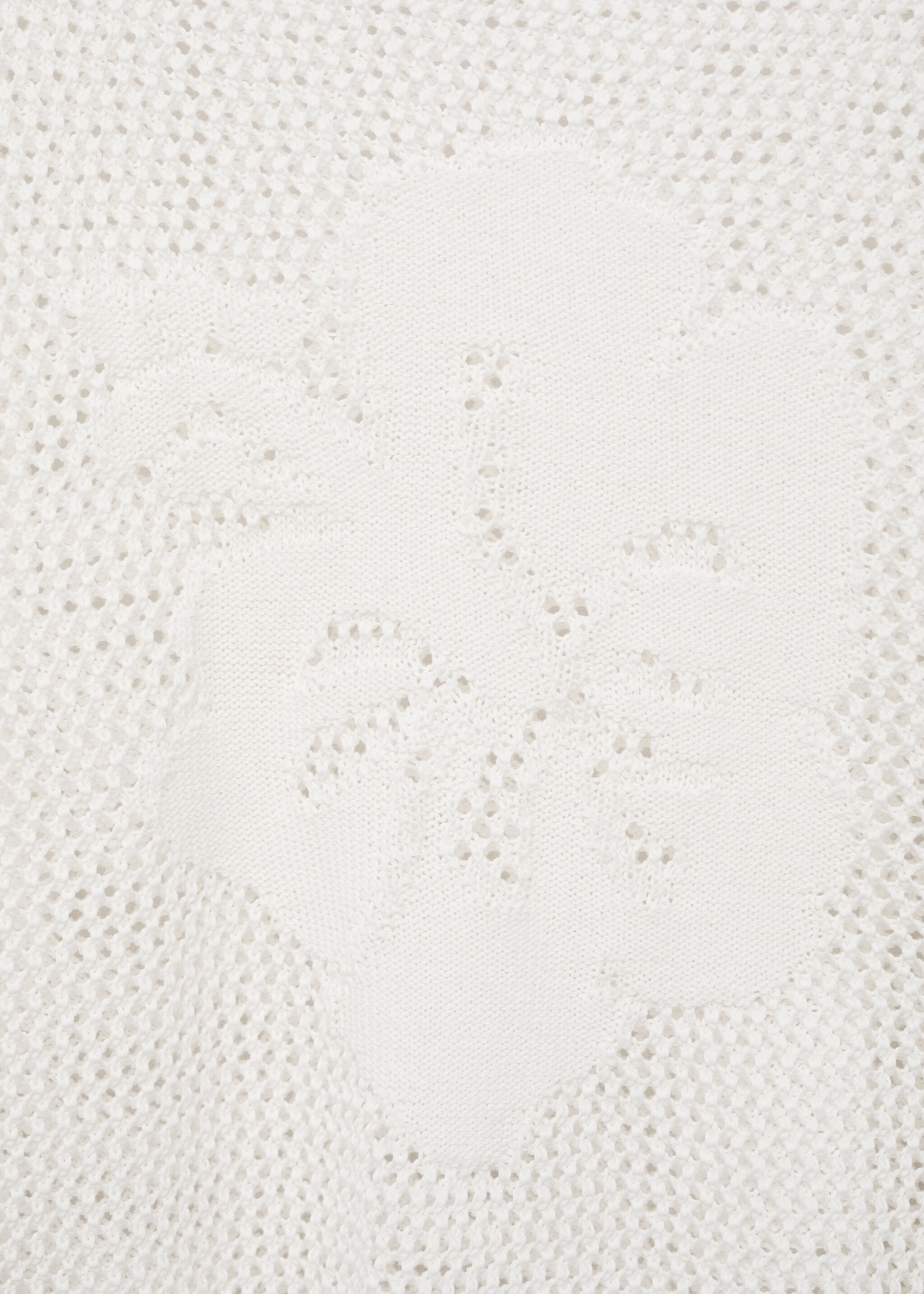 Openwork knitted sweater with flower detail - Details of the article 8