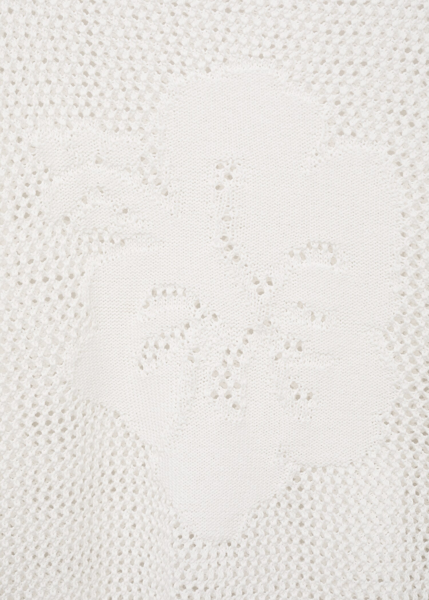 Openwork knitted sweater with flower detail - Details of the article 8