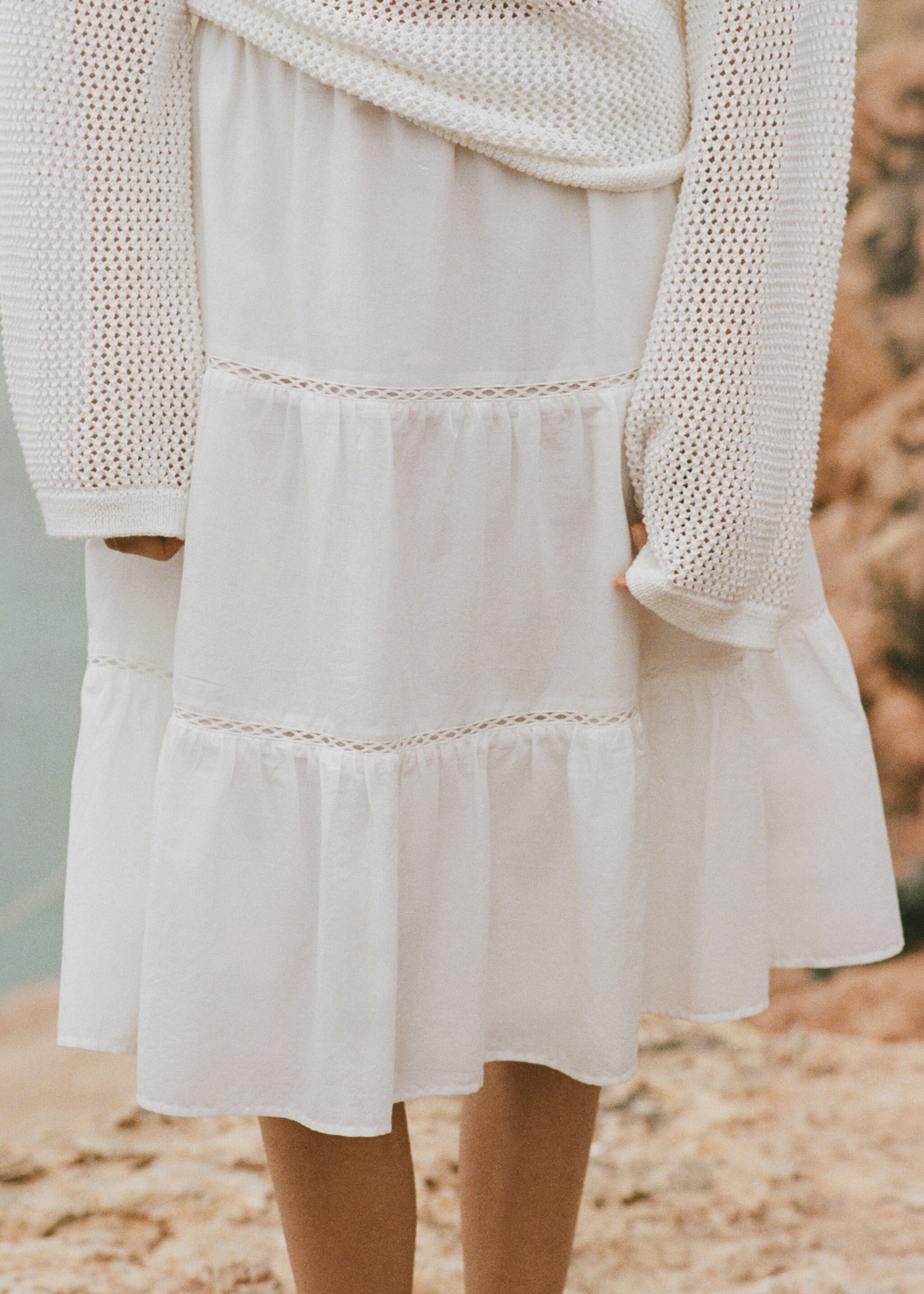 Flared midi skirt - Medium plane