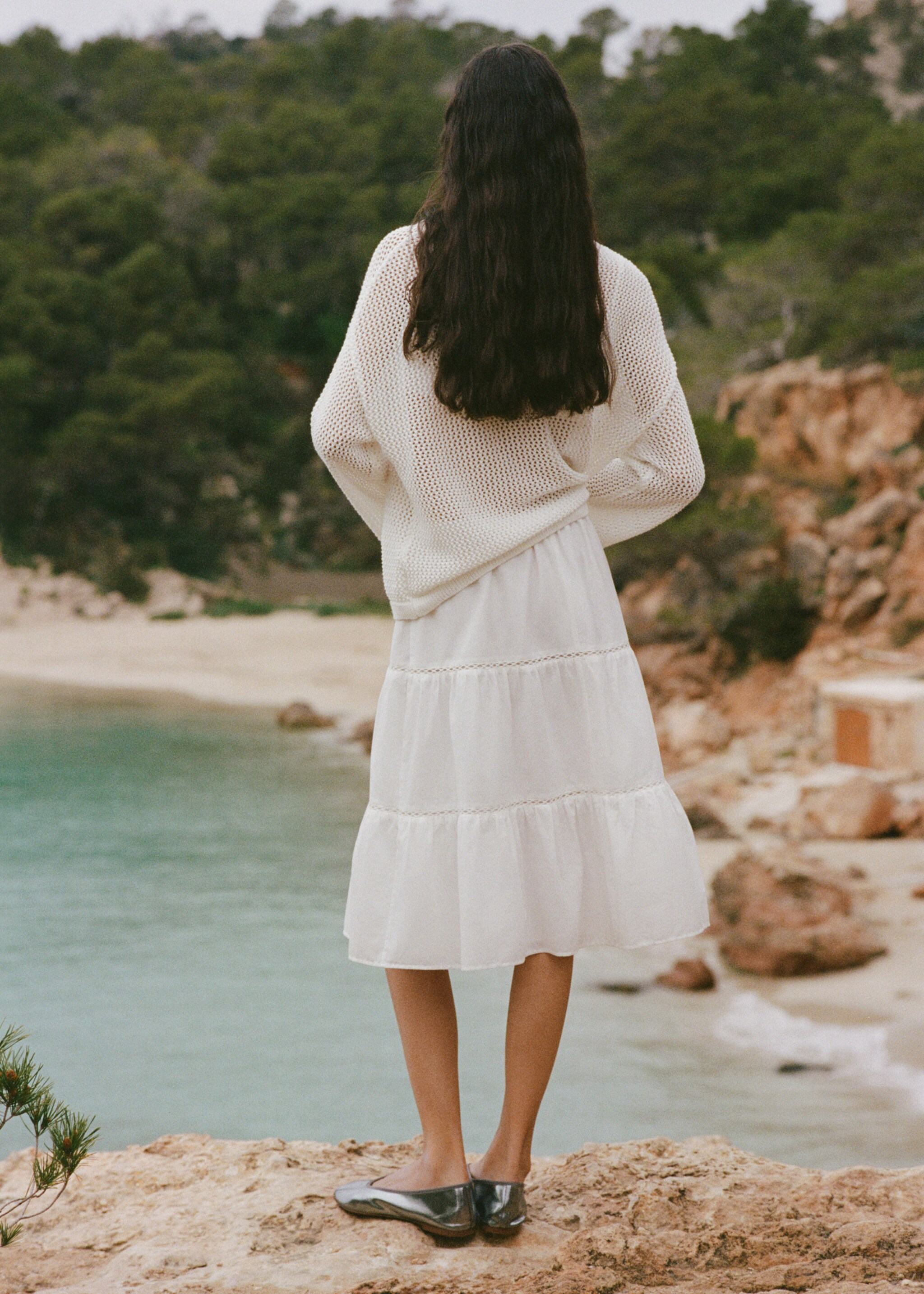 Flared midi skirt - Reverse of the article
