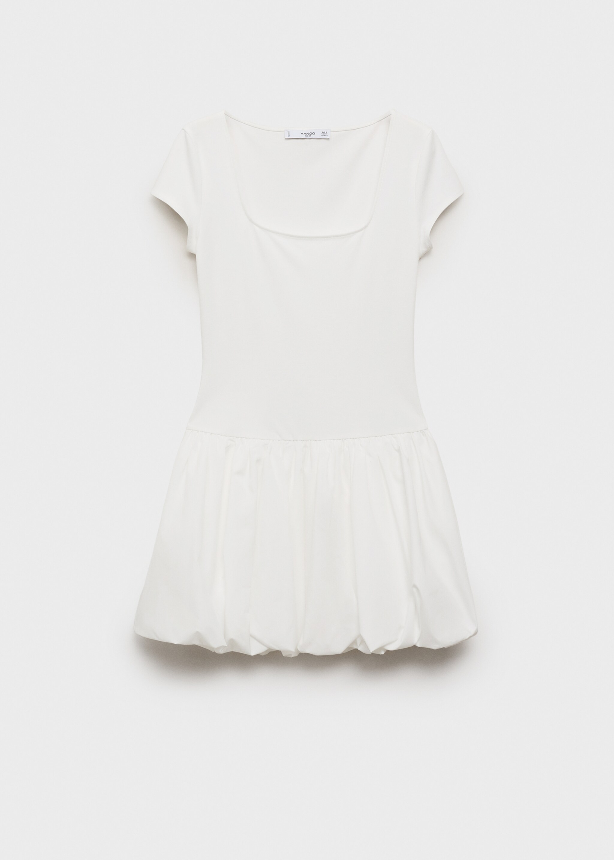 Combined dress with puffed hem - Article without model