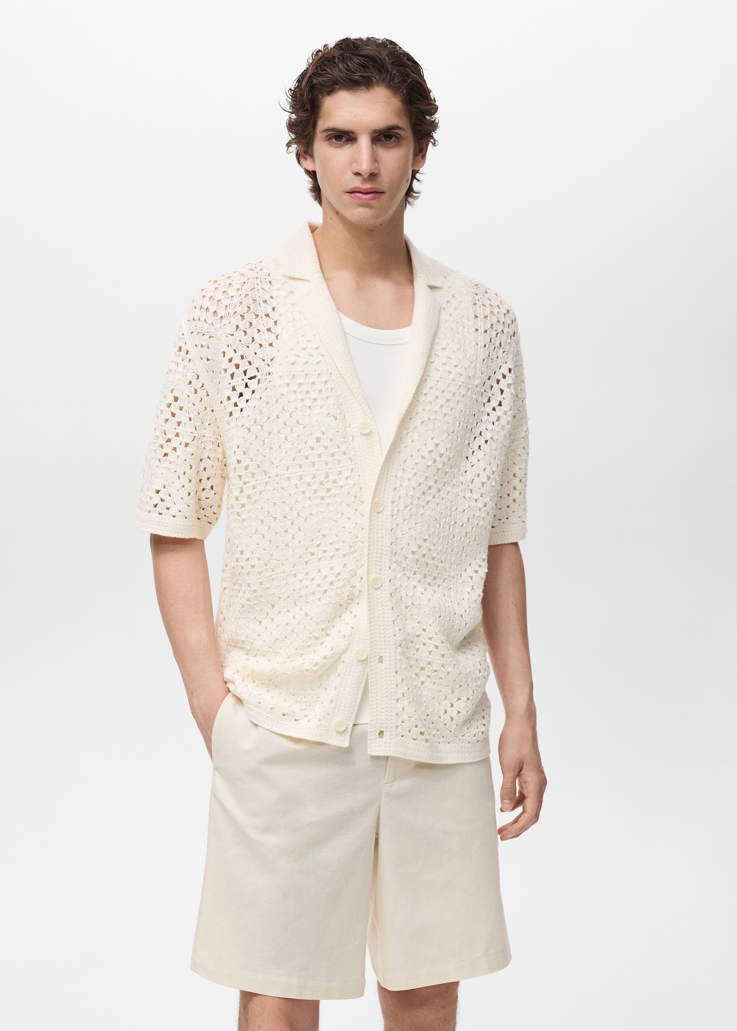 Belize Tie Front Crochet Top Belize Tie Front Crochet Top