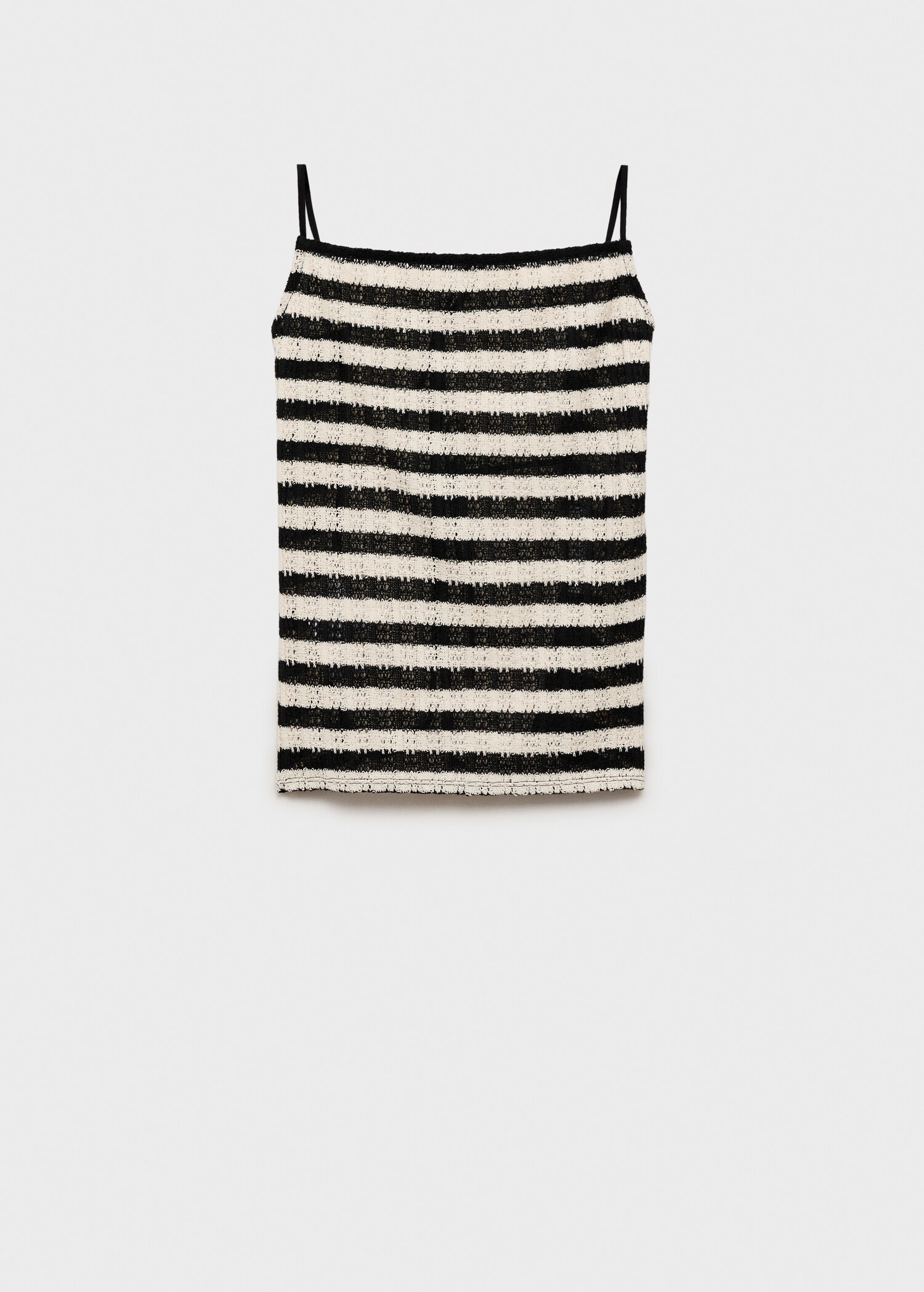 Striped knitted fitted top - Article without model