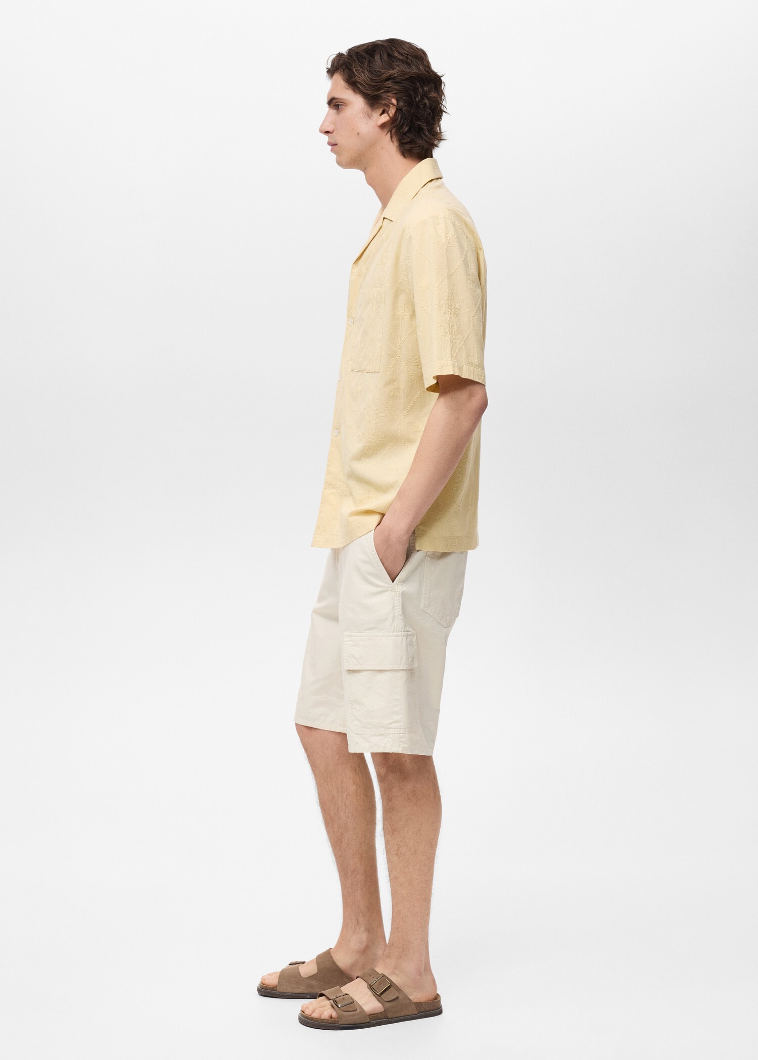 Shirt with embroidered bowling collar - Details of the article 2