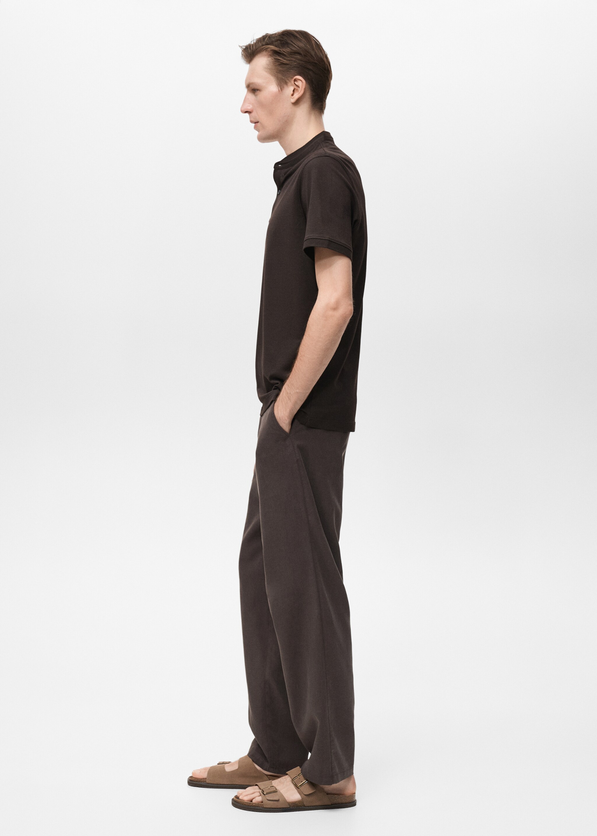 Mao collar cotton polo - Details of the article 2