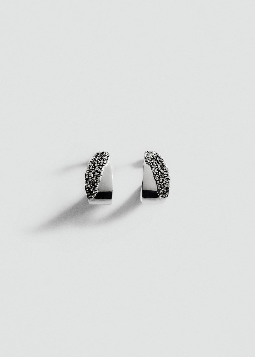 Rhinestone hoop earrings Women MANGO Slovakia