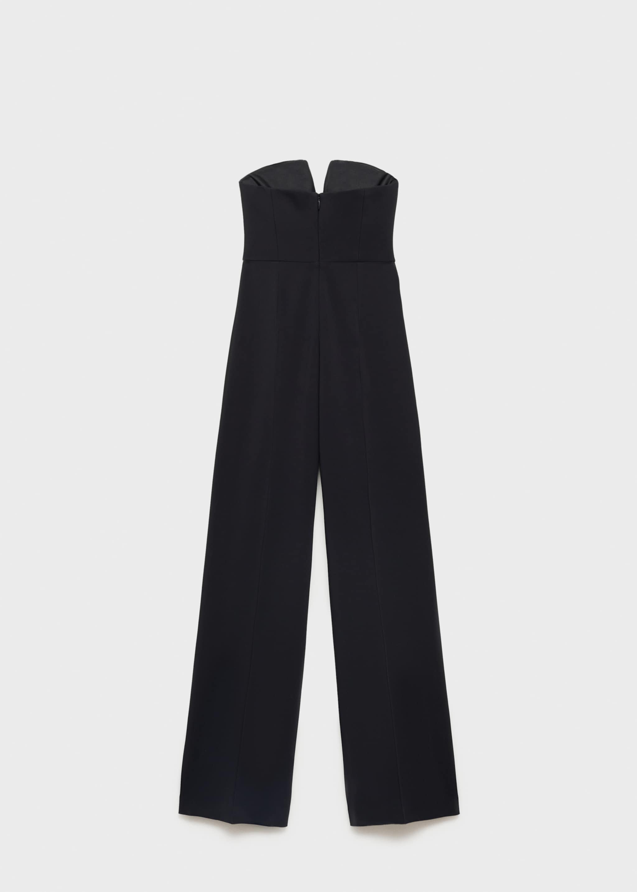 Mono escote corazón estructurado - Detalle del artículo 8, Negro. Ref: 87070423-00.