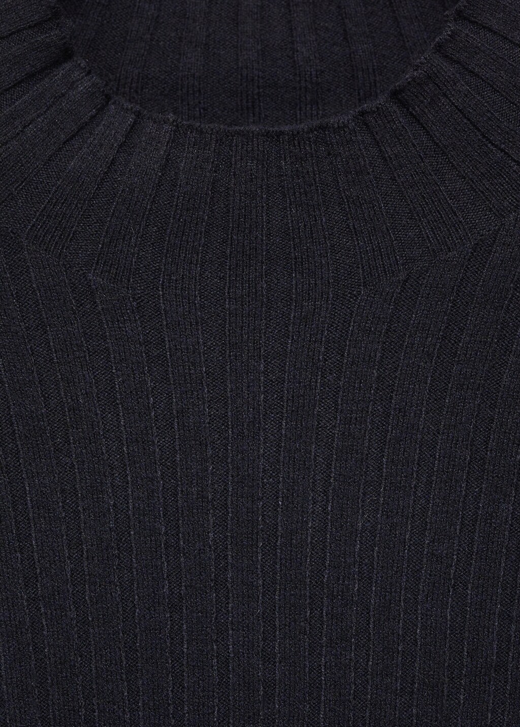 Mango Flared knit dress with perkins collar