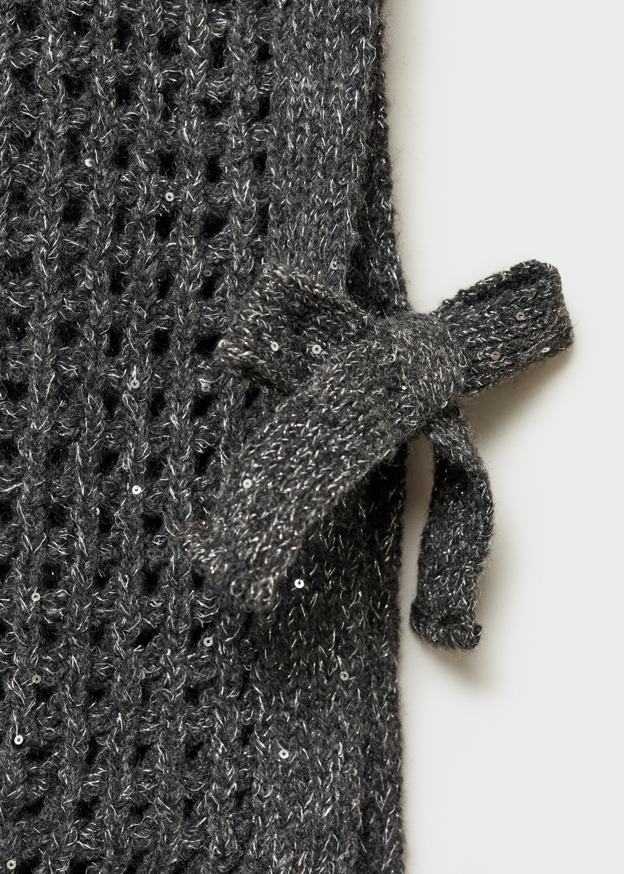 Lurex openwork knitted waistcoat - Details of the article 0
