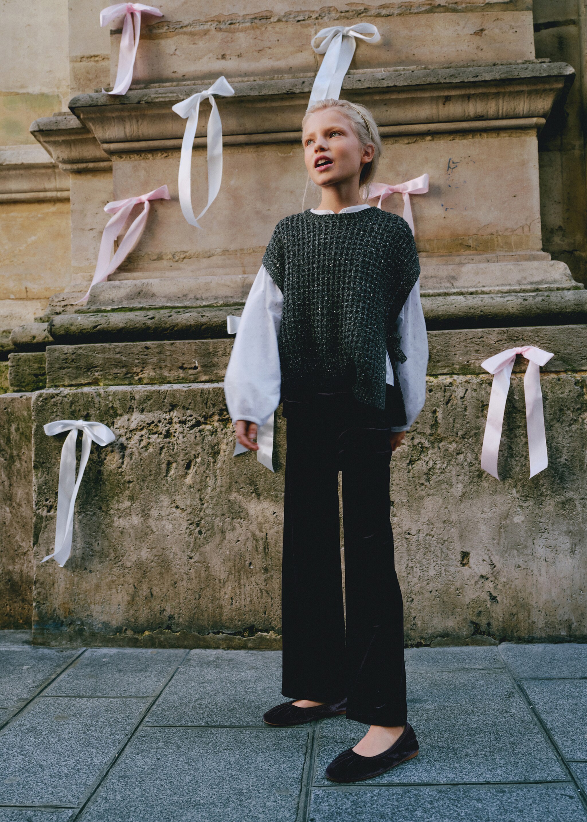 Lurex openwork knitted waistcoat - Details of the article 5