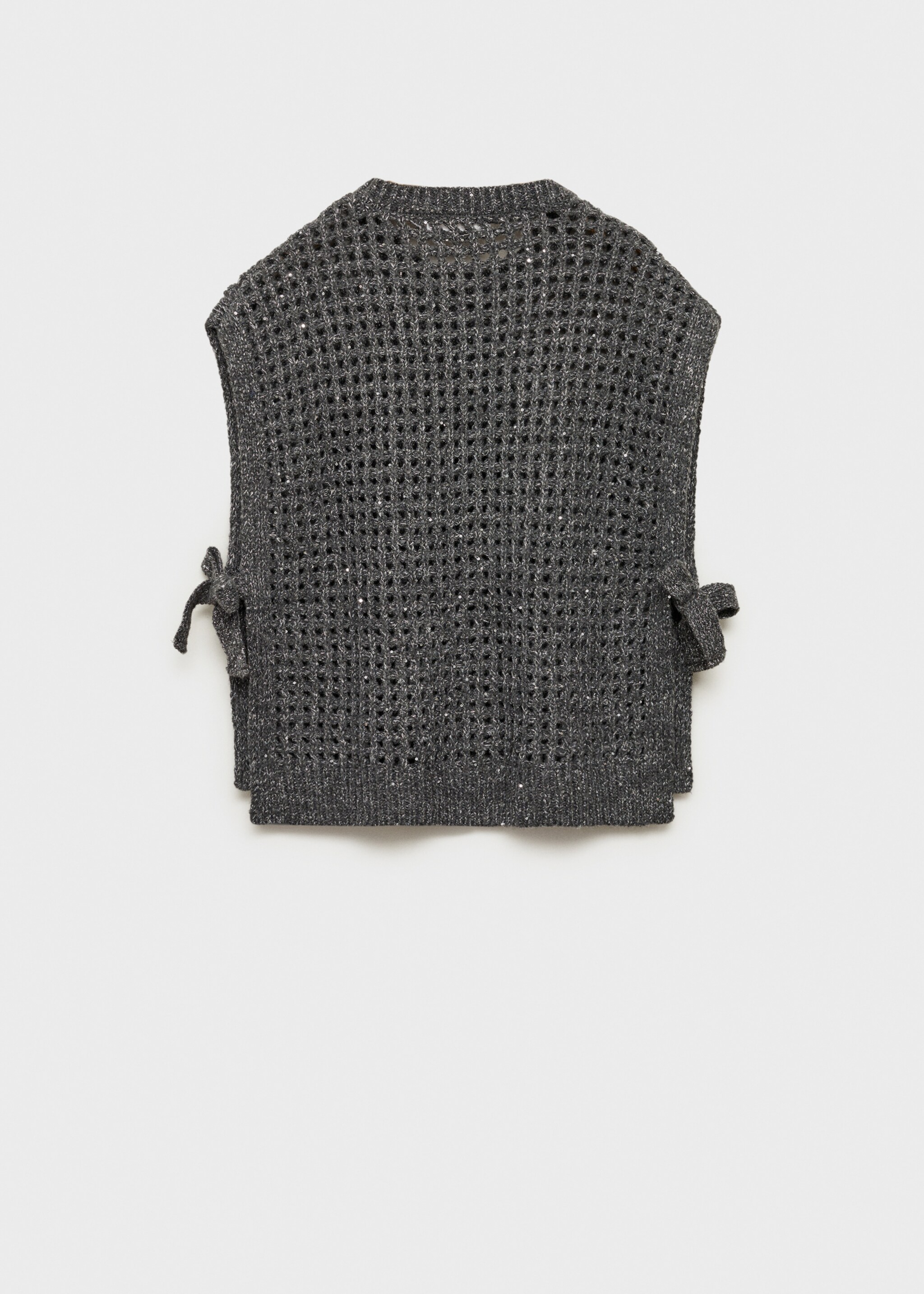Lurex openwork knitted waistcoat - Reverse of the article