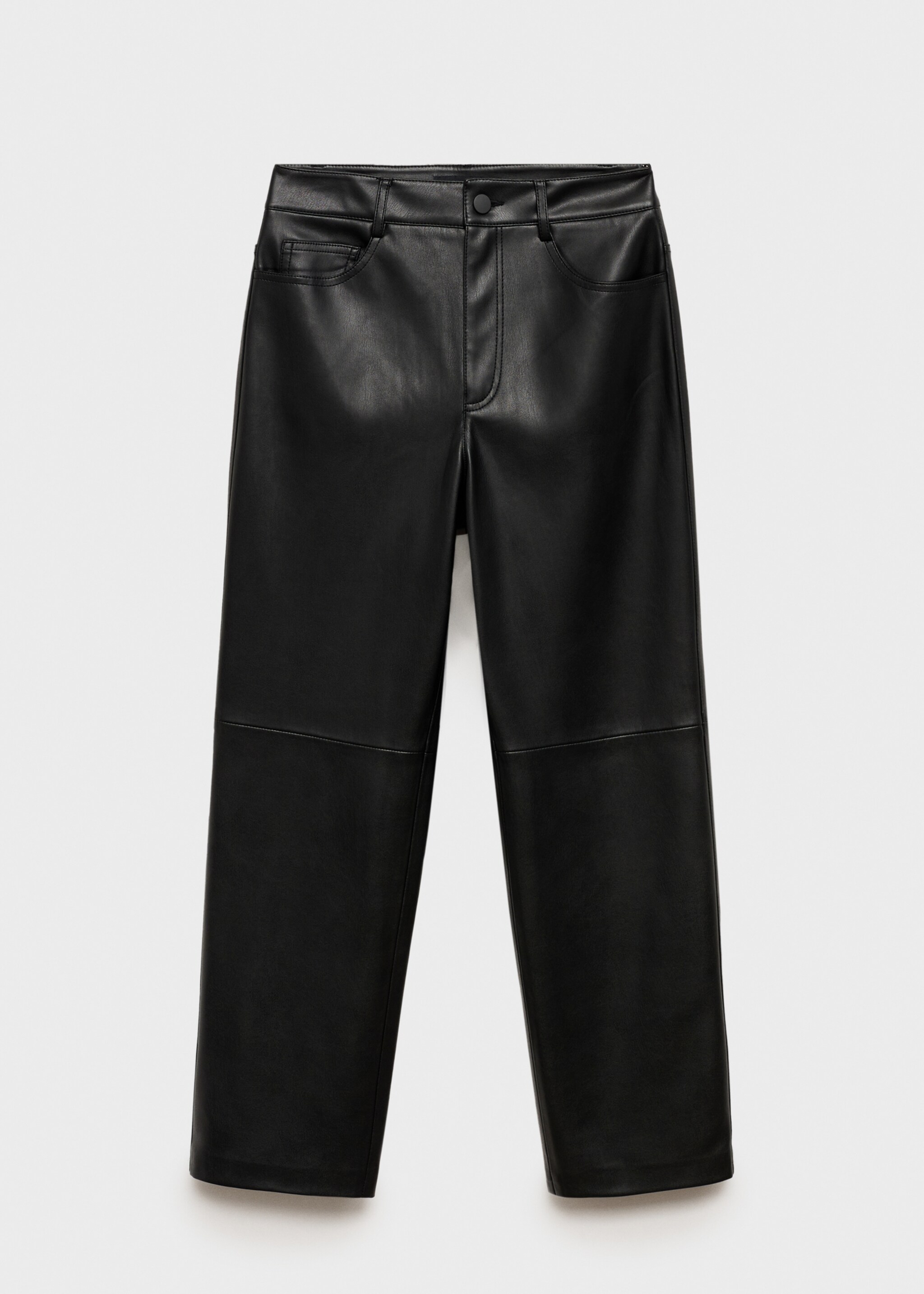 Leather-effect straight trousers - Article without model