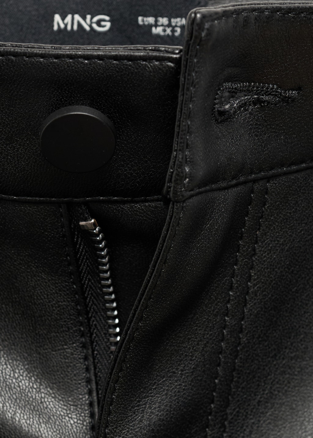 Straight-leg faux-leather pants