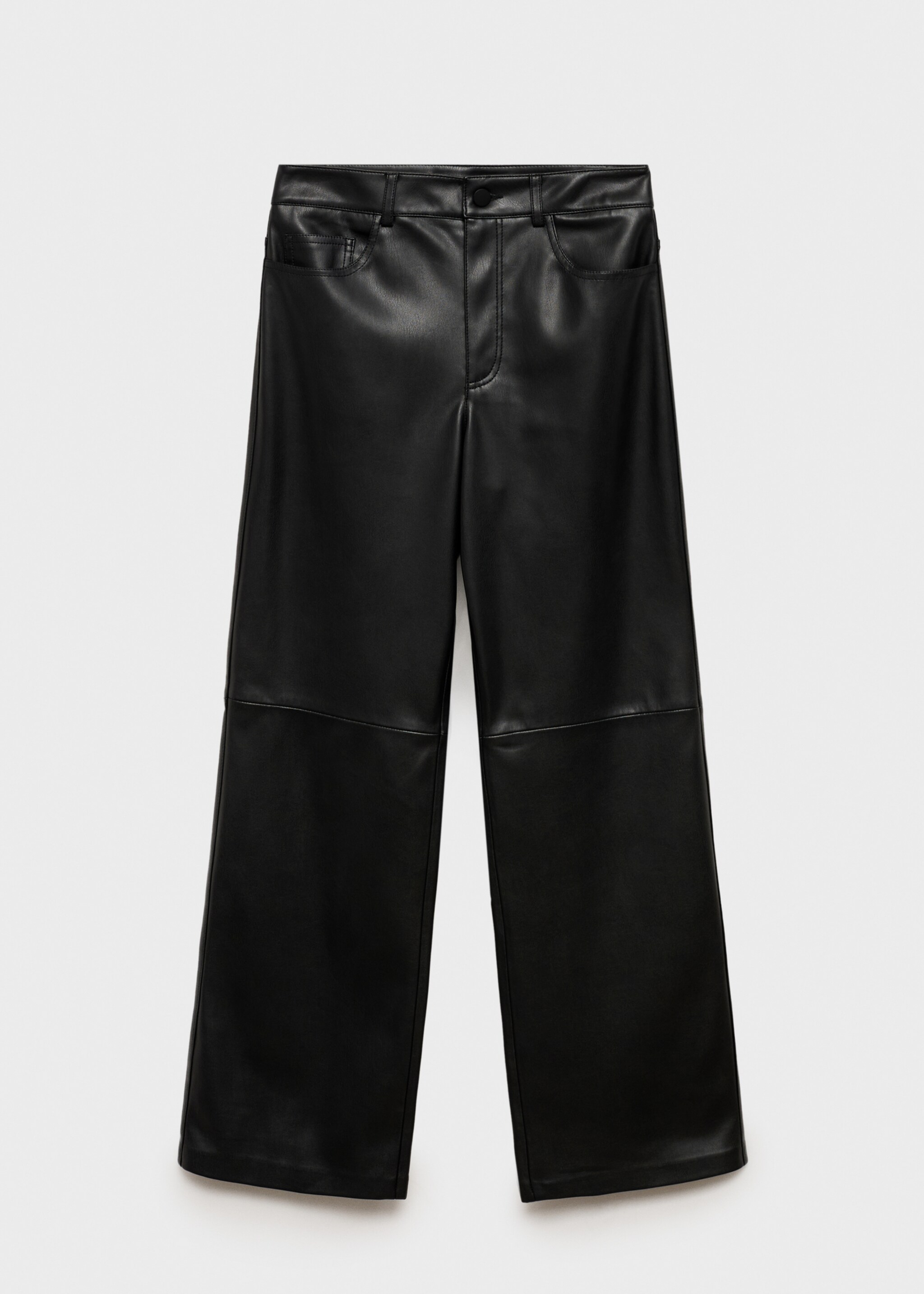 Leather-effect straight trousers - Article without model
