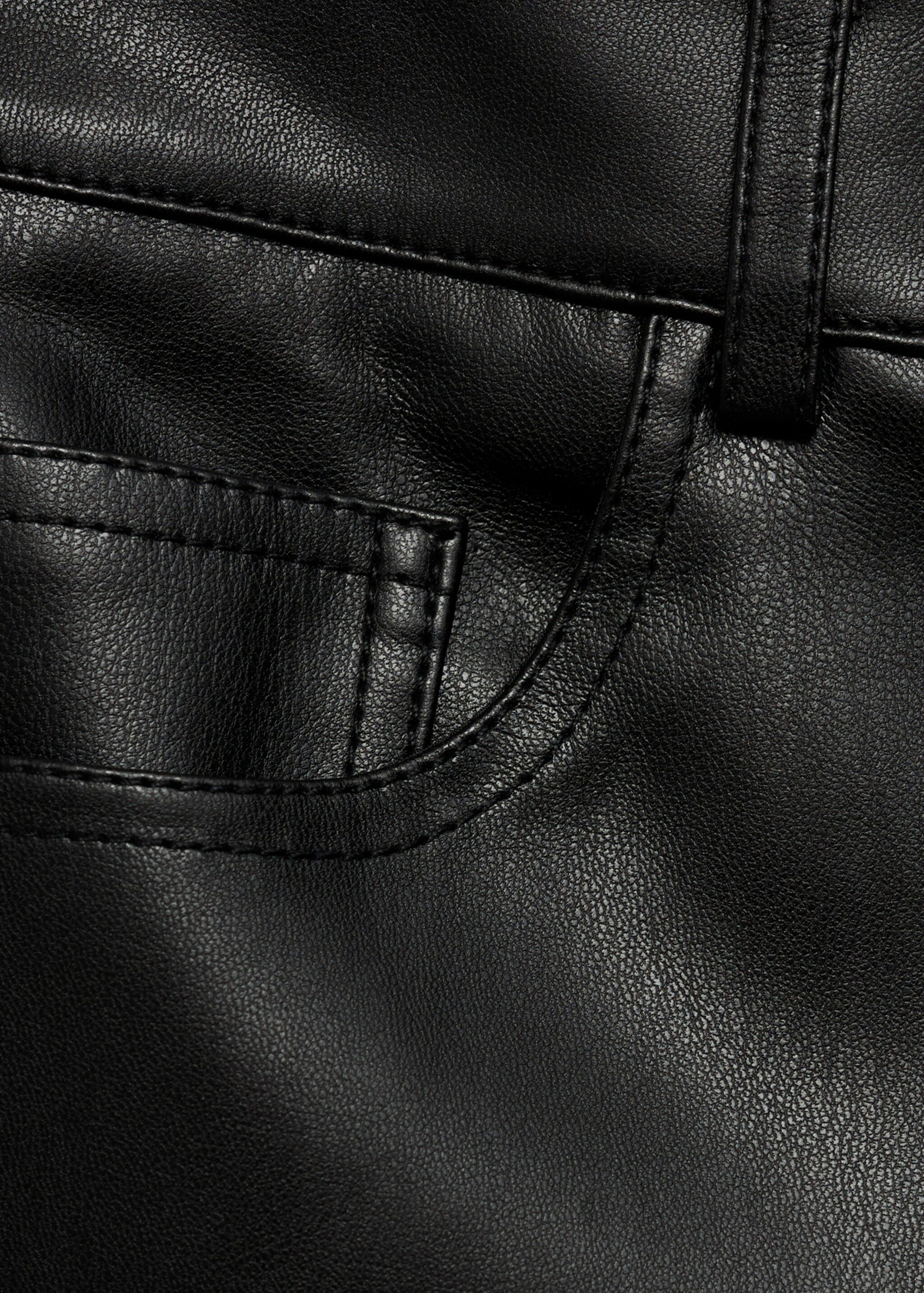 Leather-effect straight trousers - Details of the article 8
