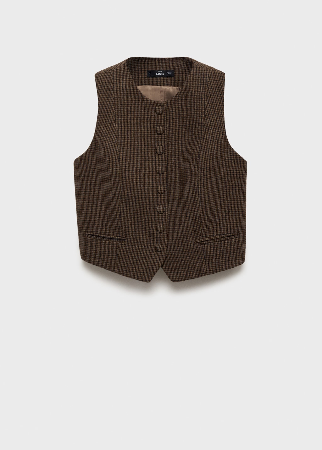 Micro-houndstooth wool vest - image 4