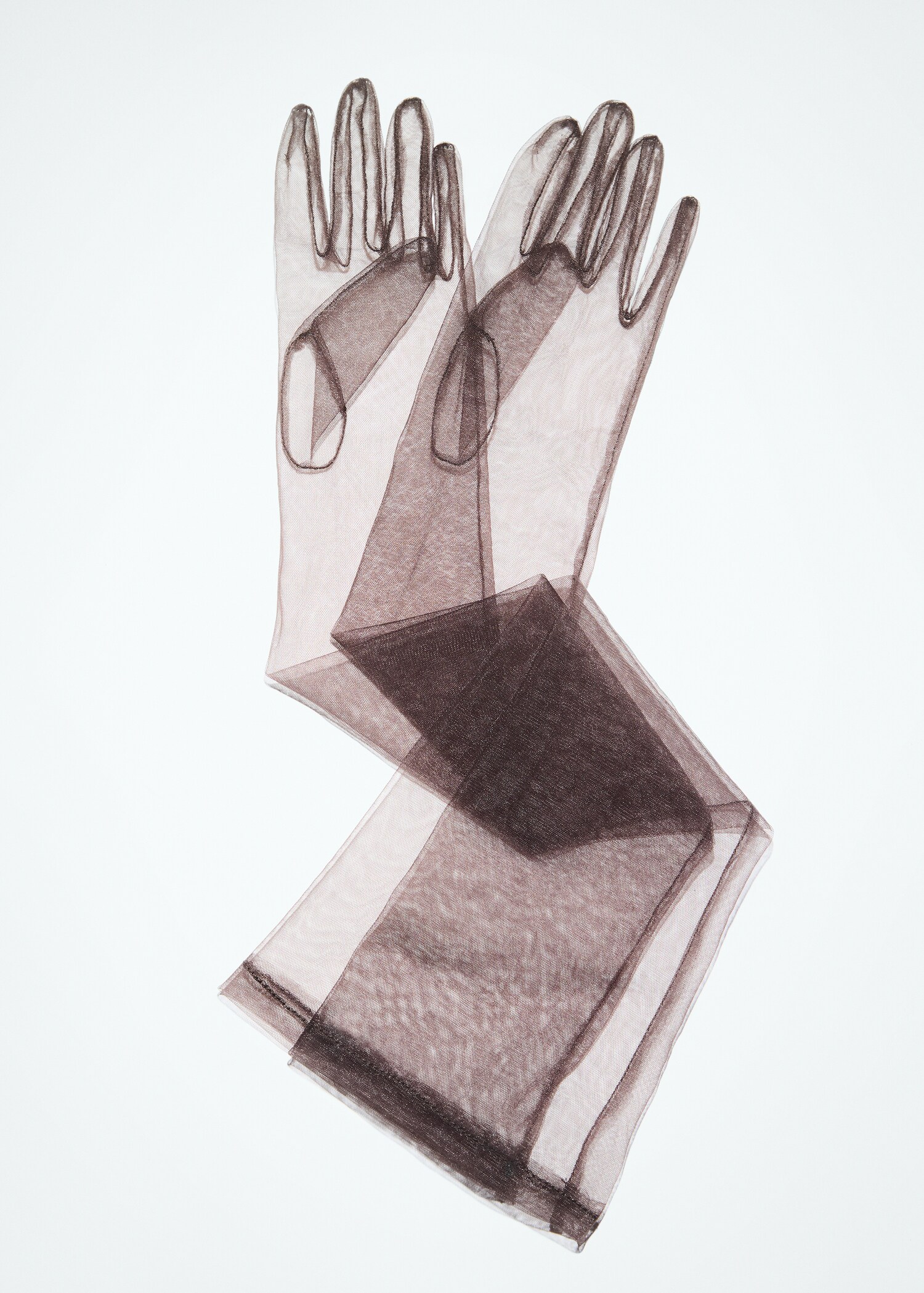 Long tulle knitted gloves - Details of the article 5