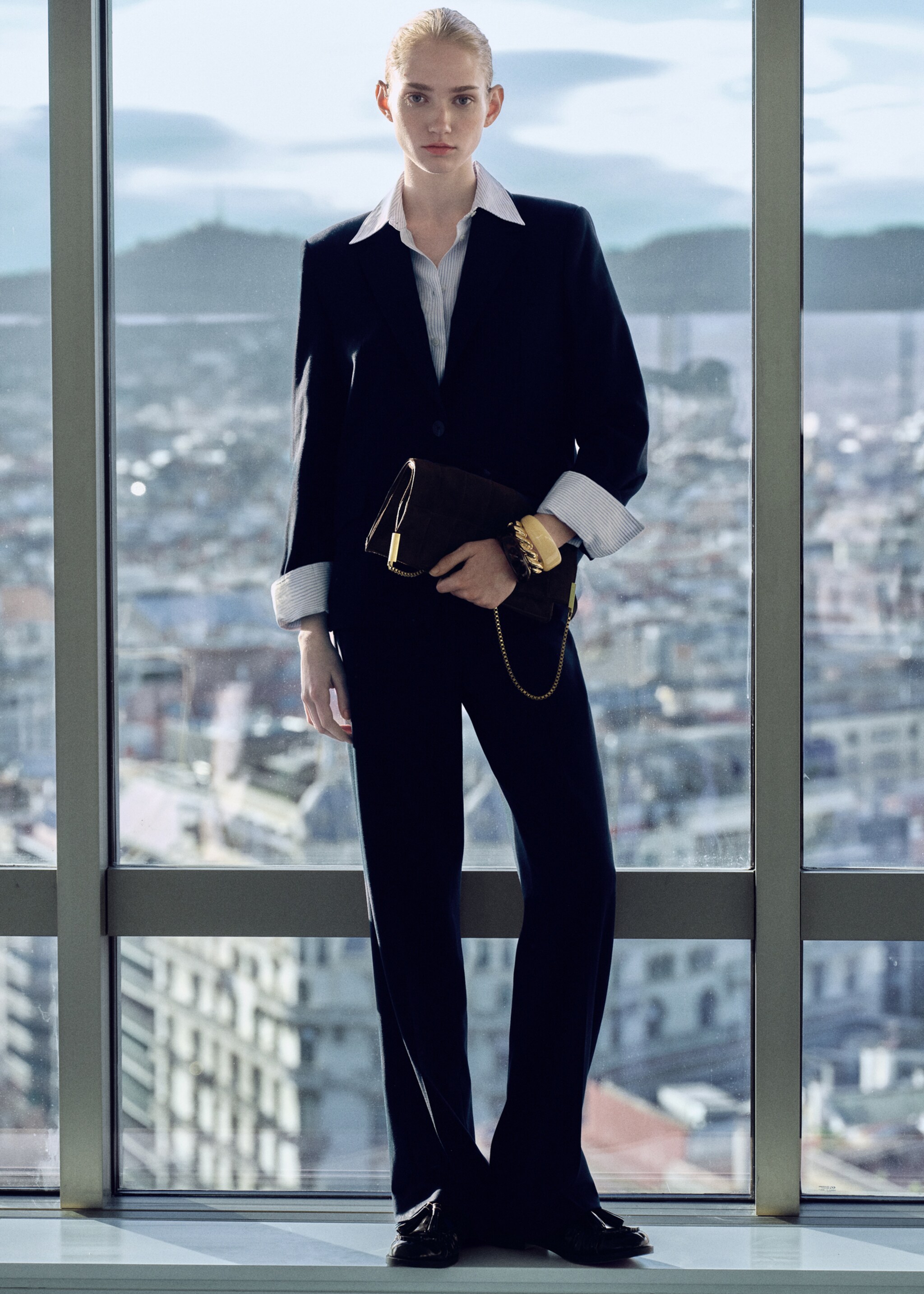 Pinstripe suit trousers - Details of the article 7