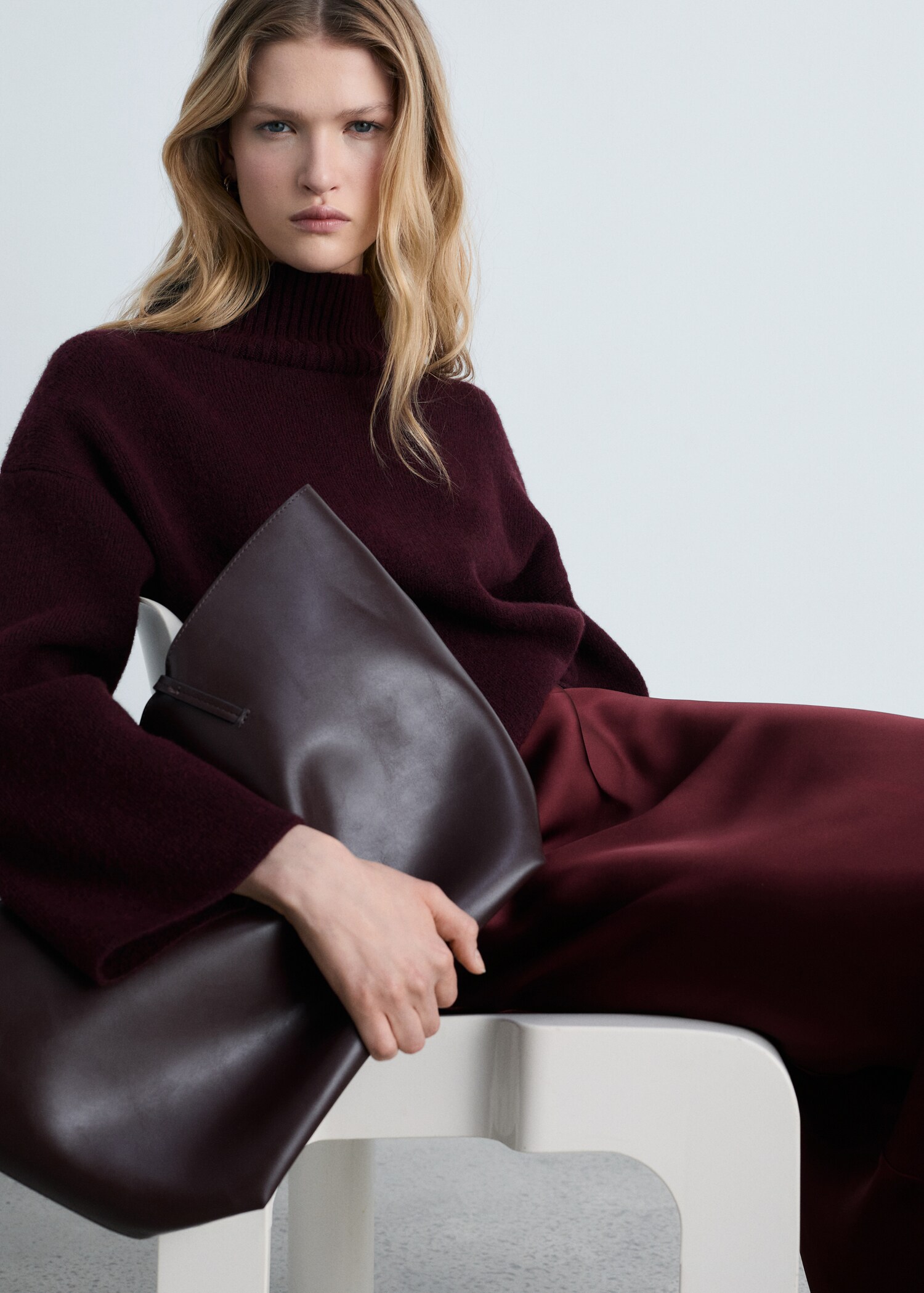 Midi satin skirt - Details of the article 2