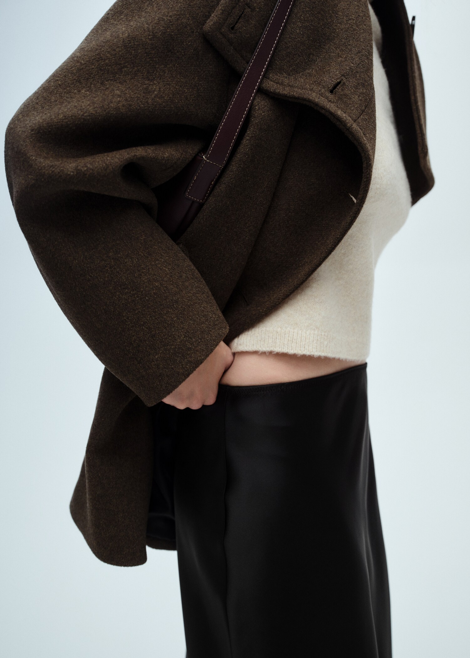 Midi satin skirt - Details of the article 6