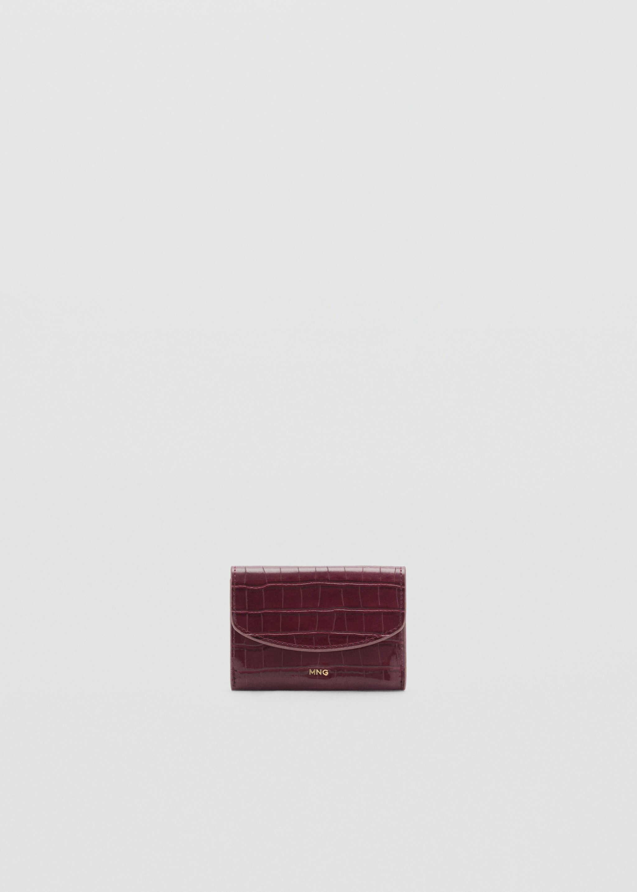 Croc-effect flap purse - Article without model