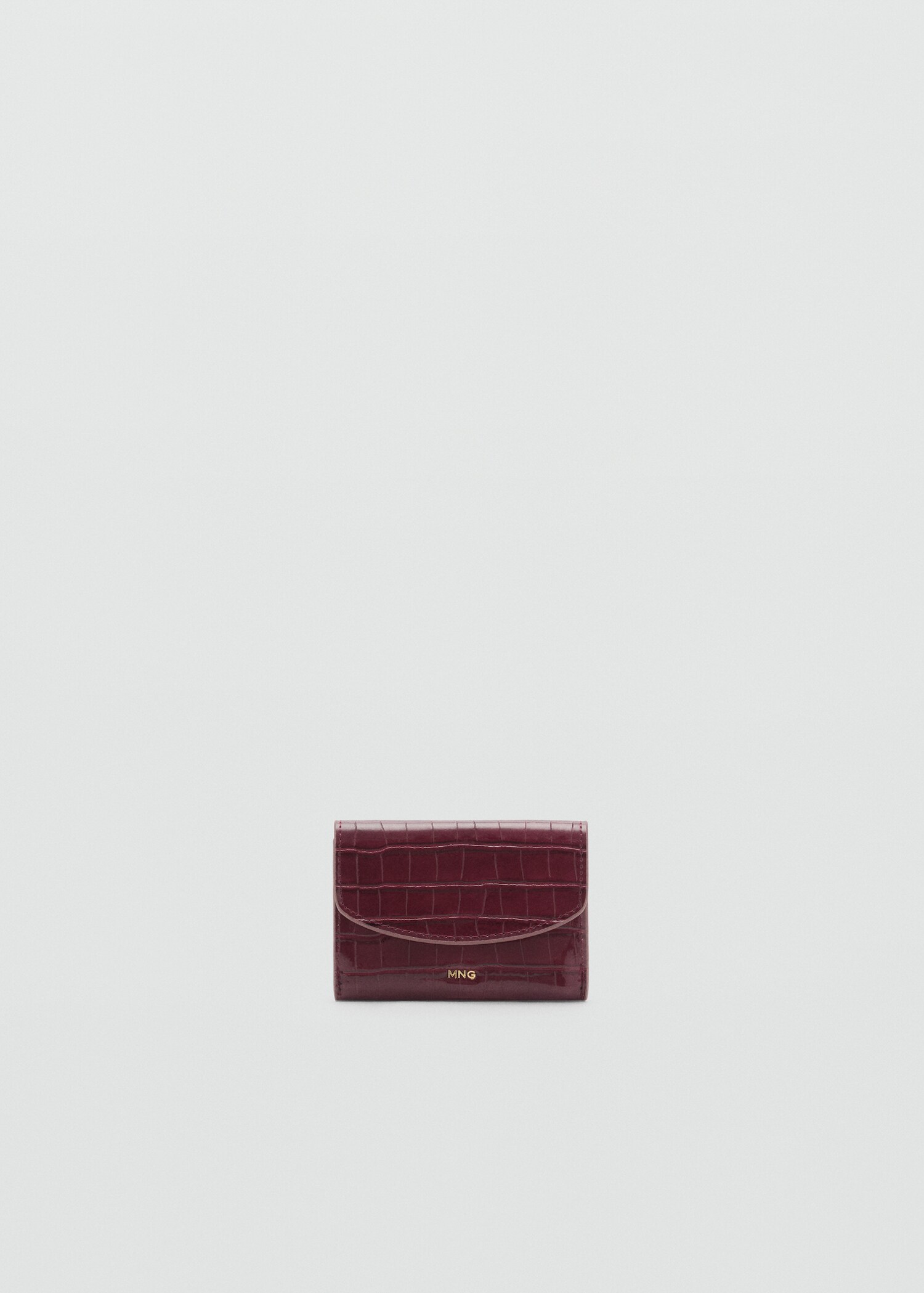 Croc-effect flap purse - Article without model