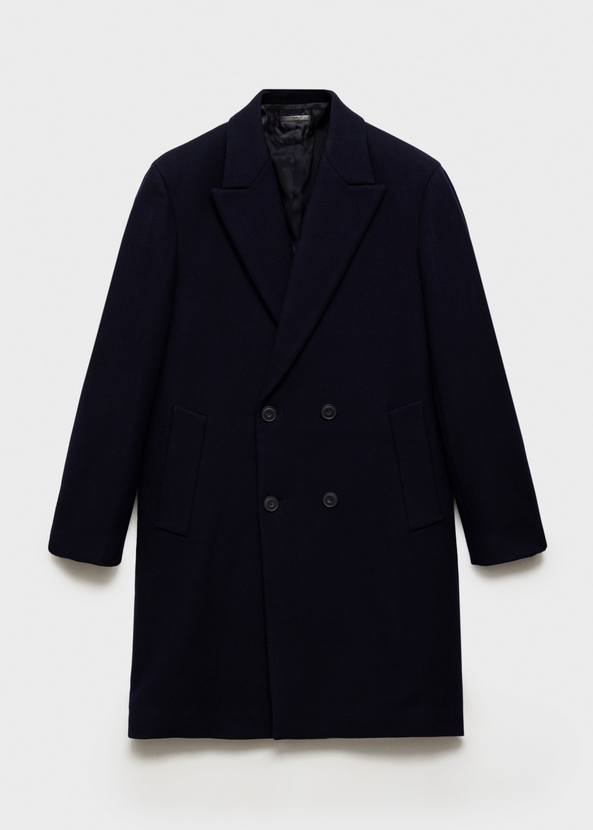 Relaxed-fit long wool coat - Article without model