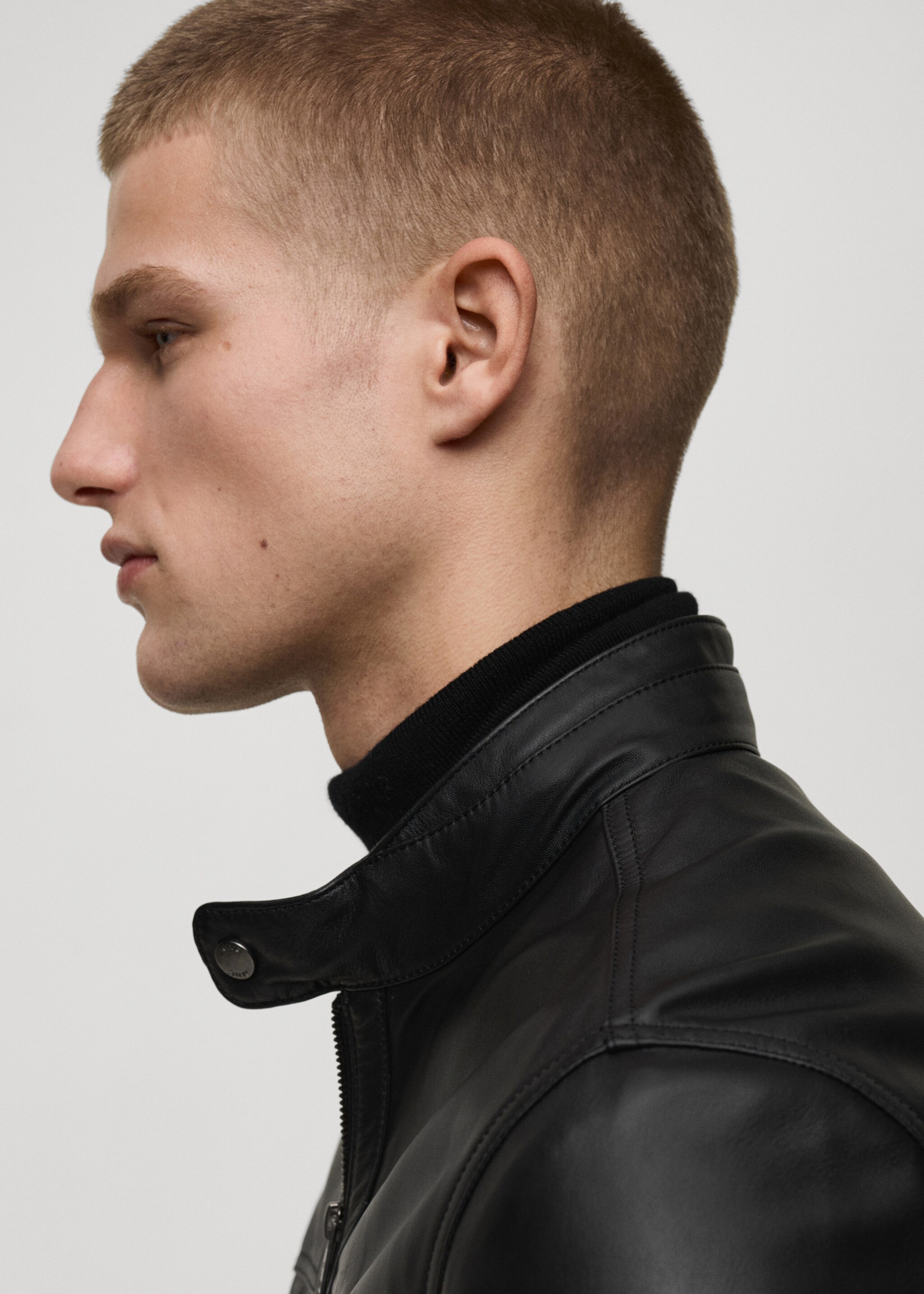 Blouson biker cuir nappa - Détail de l'article 1