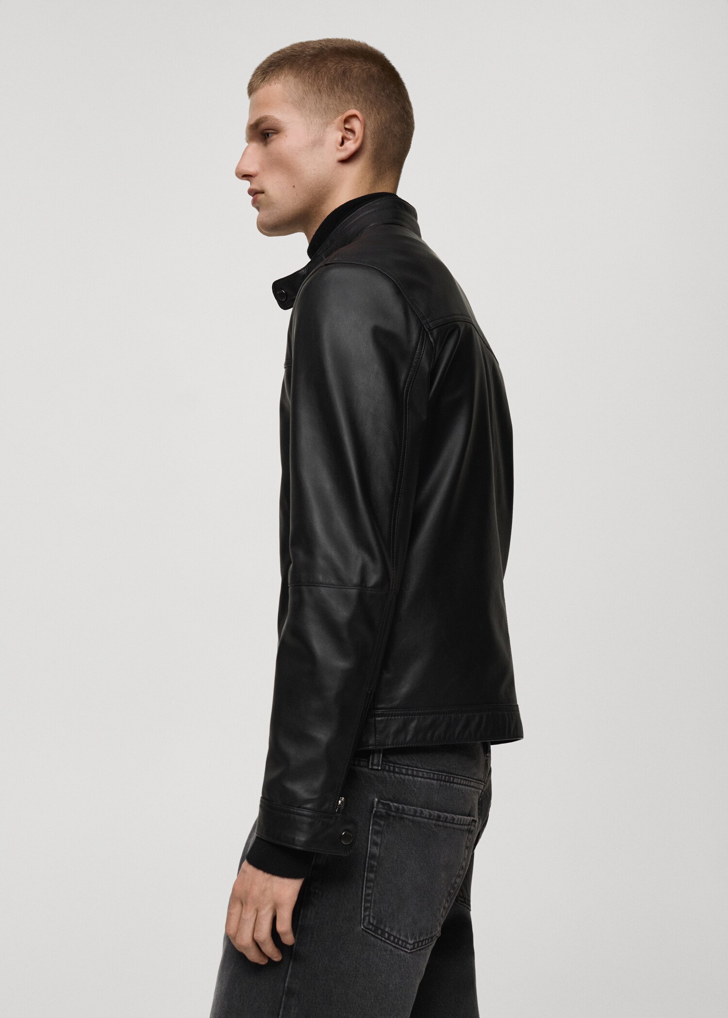 Nappaleder-Bikerjacke - Detail des Artikels 2