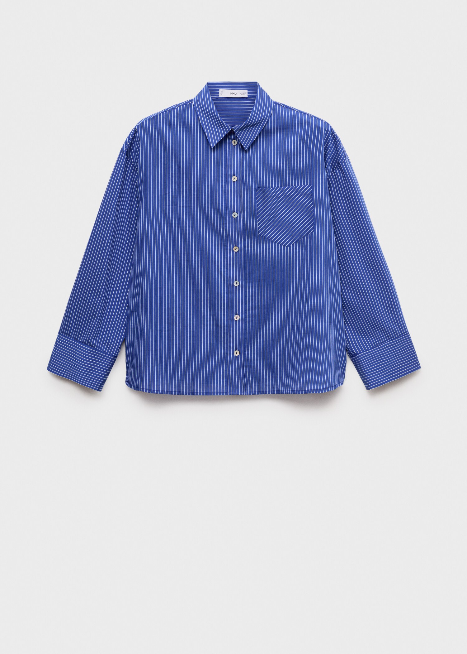Striped cotton-blend shirt - Article without model