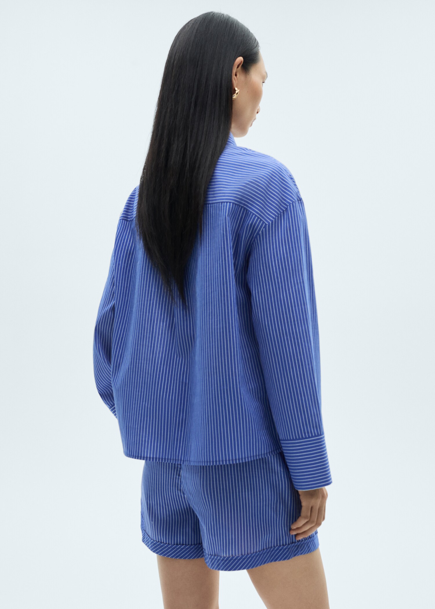 Striped cotton-blend shirt - Reverse of the article