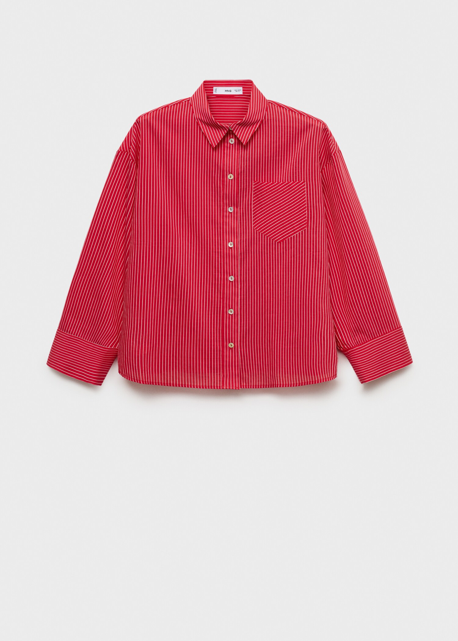 Striped cotton-blend shirt - Article without model