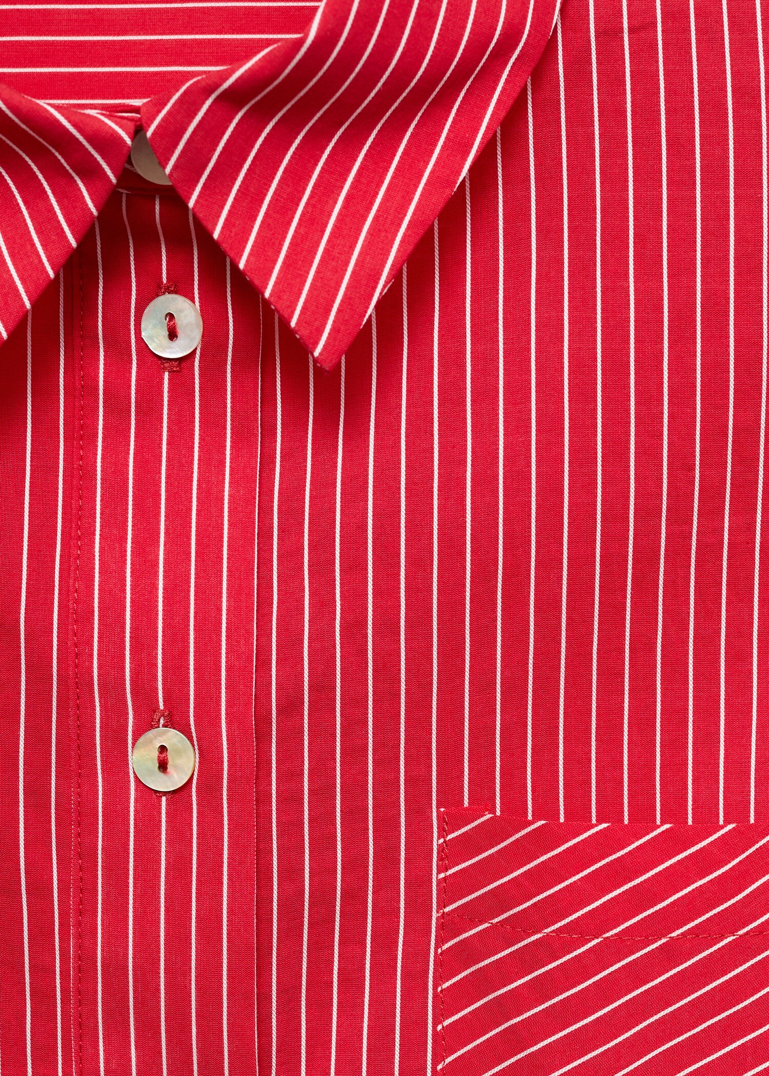 Striped cotton-blend shirt - Details of the article 8