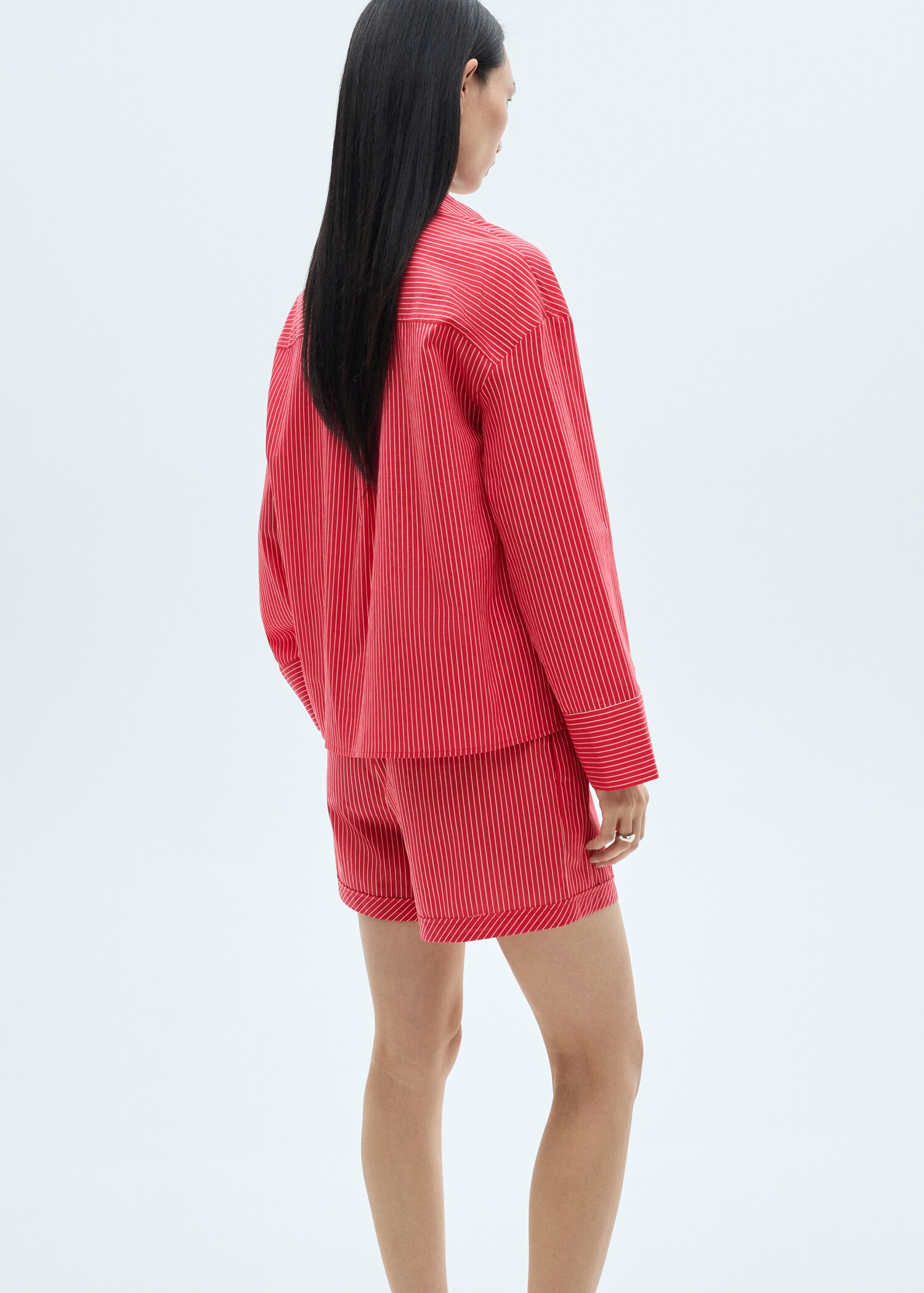 Striped cotton-blend shirt - Reverse of the article