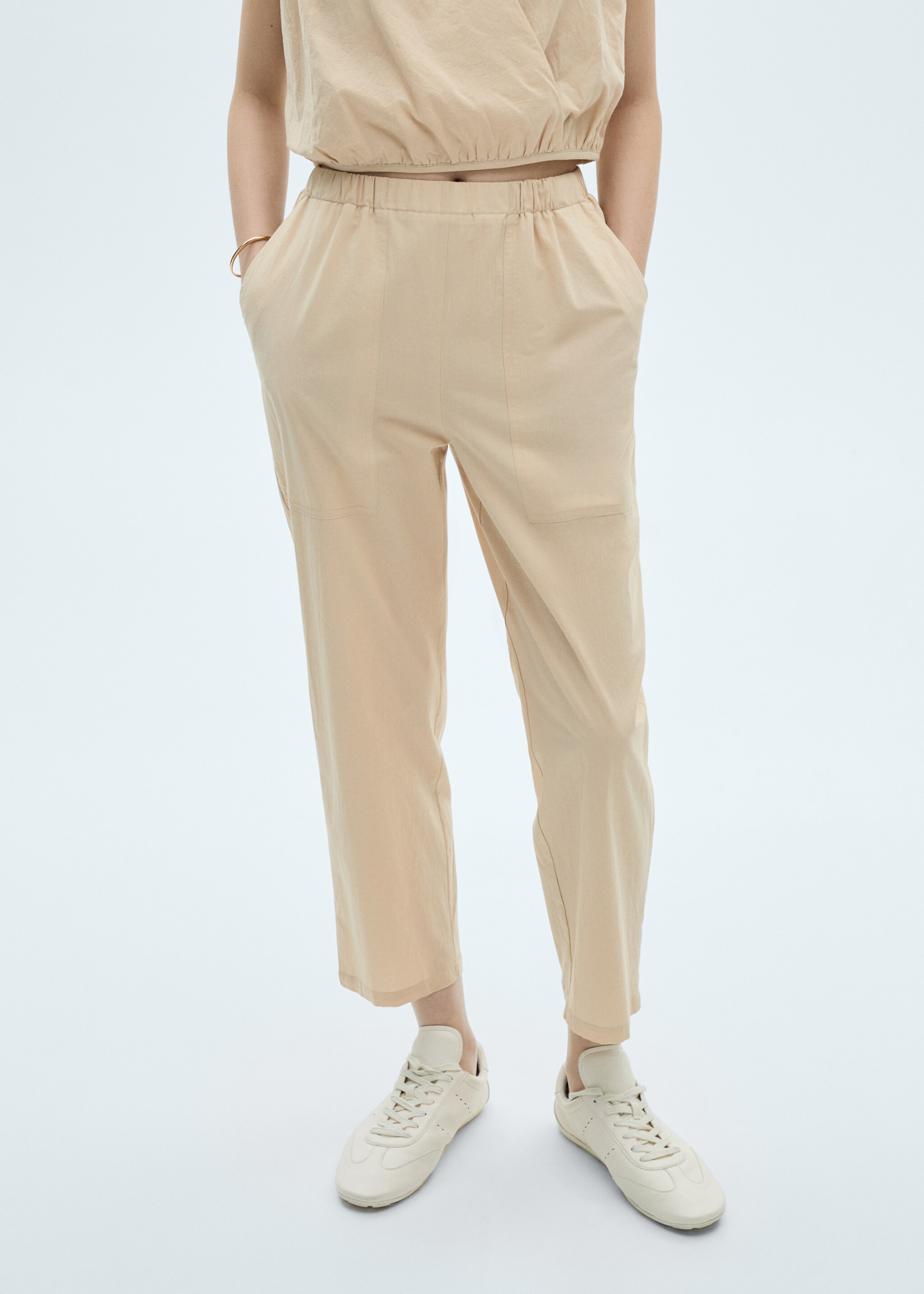 Pantalón crop algodón - Plano medio