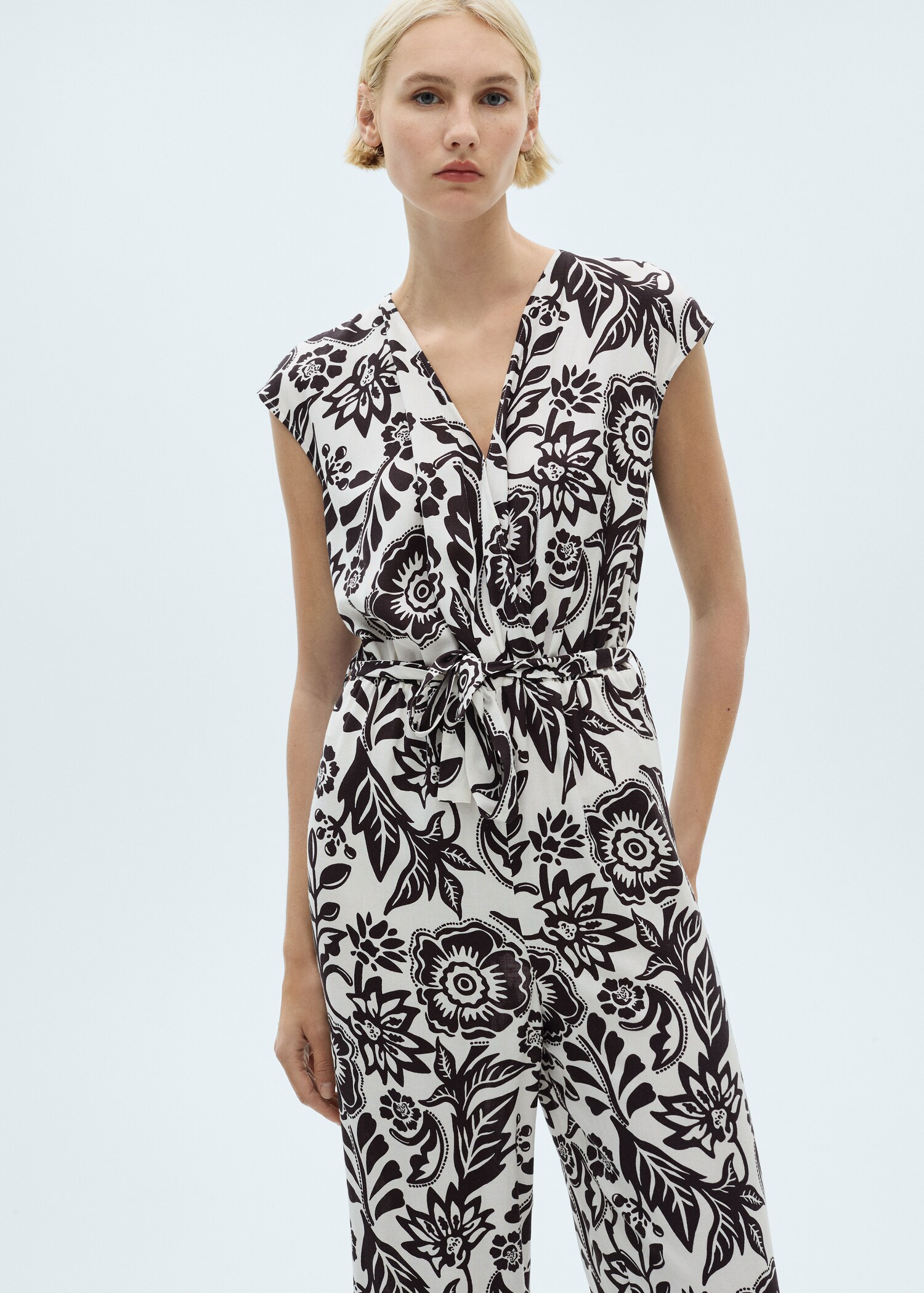 Belt printed jumpsuit - Medium plane