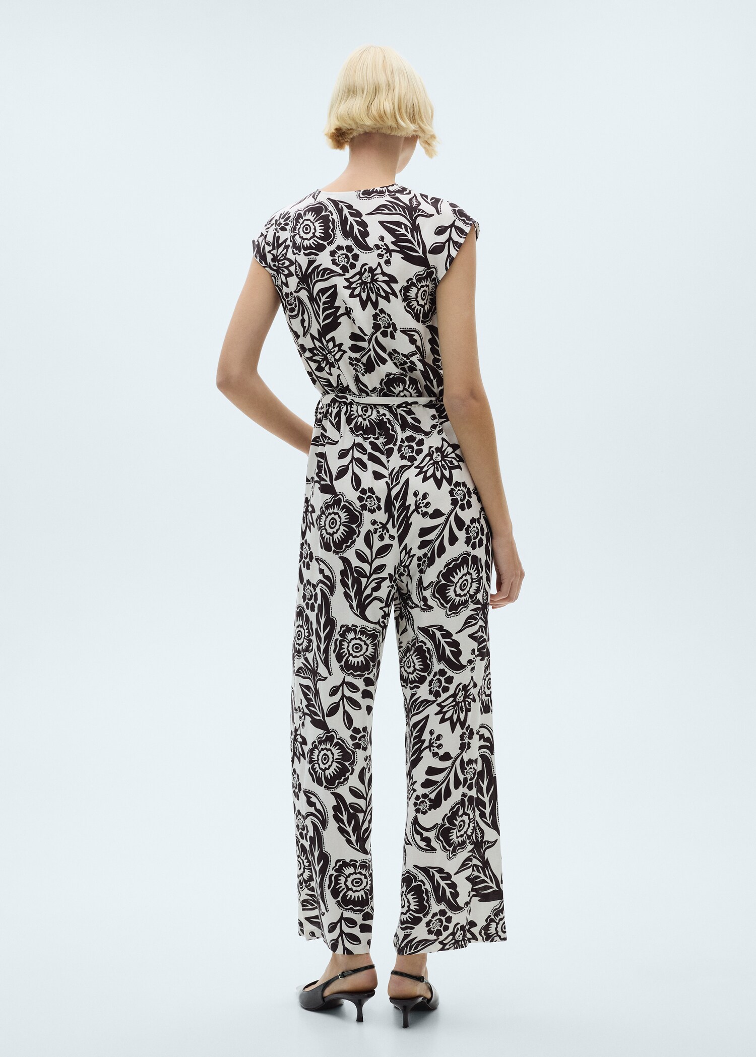 Belt printed jumpsuit - Reverse of the article