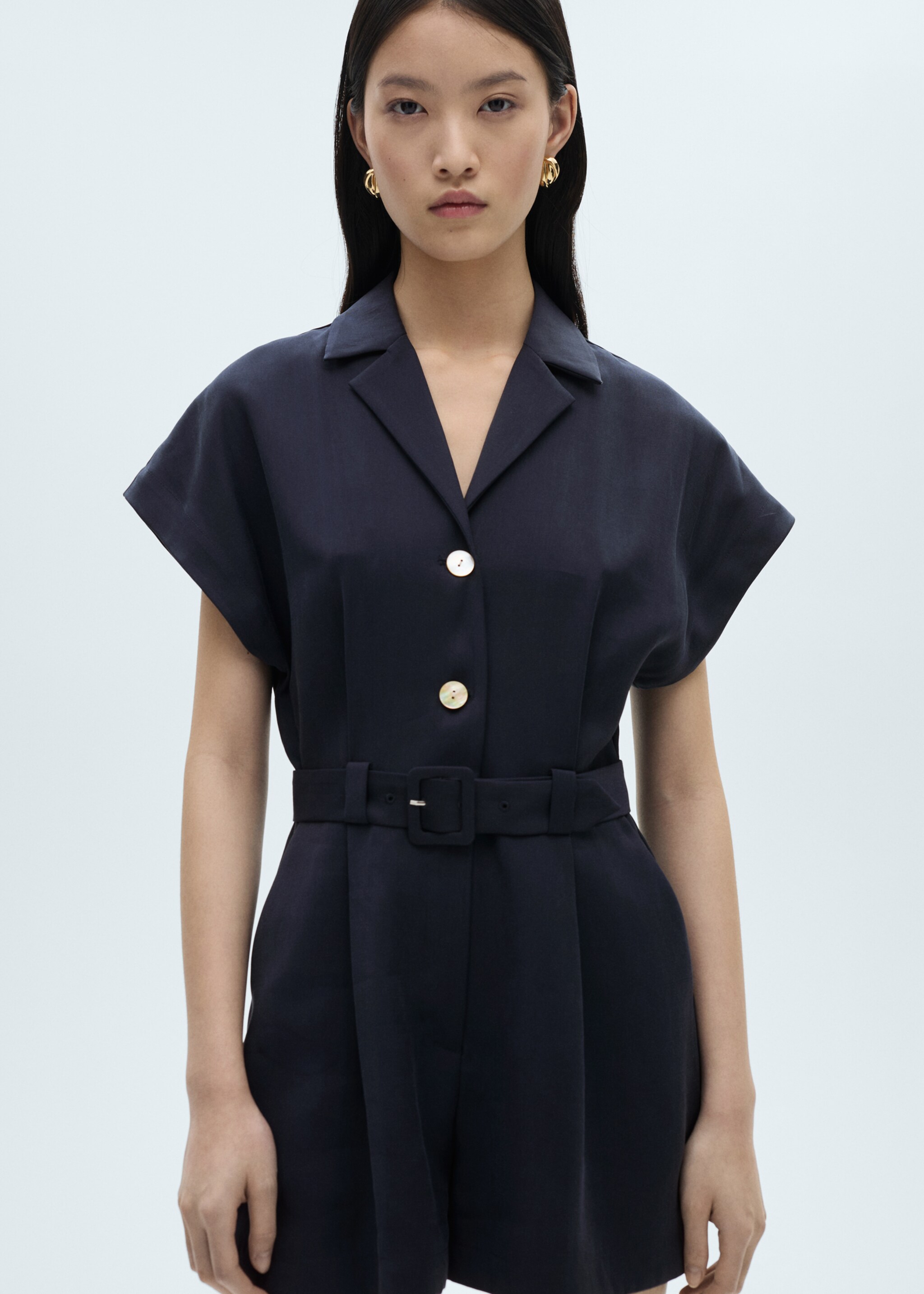Belt short jumpsuit - Medium plane