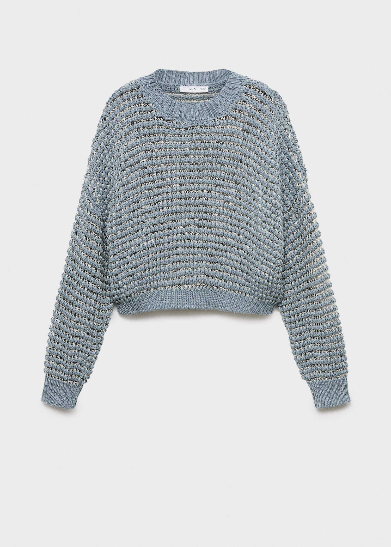 Oversized openwork knitted sweater - Article without model