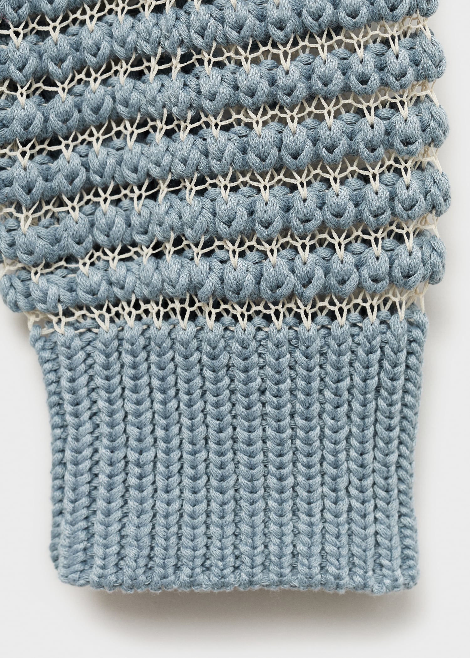 Oversized openwork knitted sweater - Details of the article 0