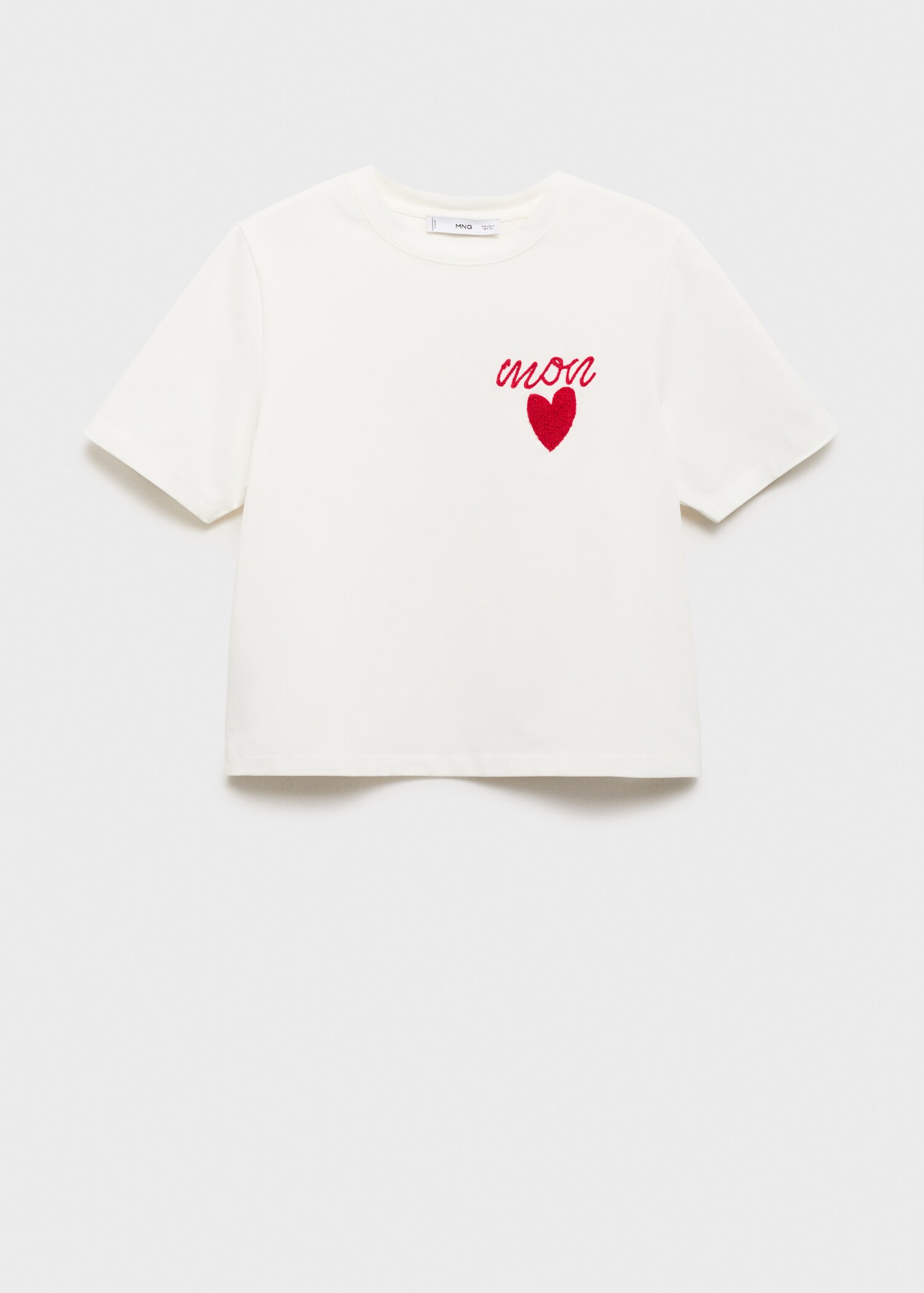 Embroidered detail cotton T-shirt - Article without model